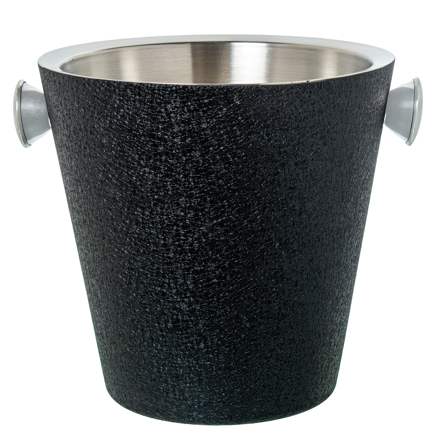 Stainless Steel Champagne Bucket, Black Cover 27X23X23cm