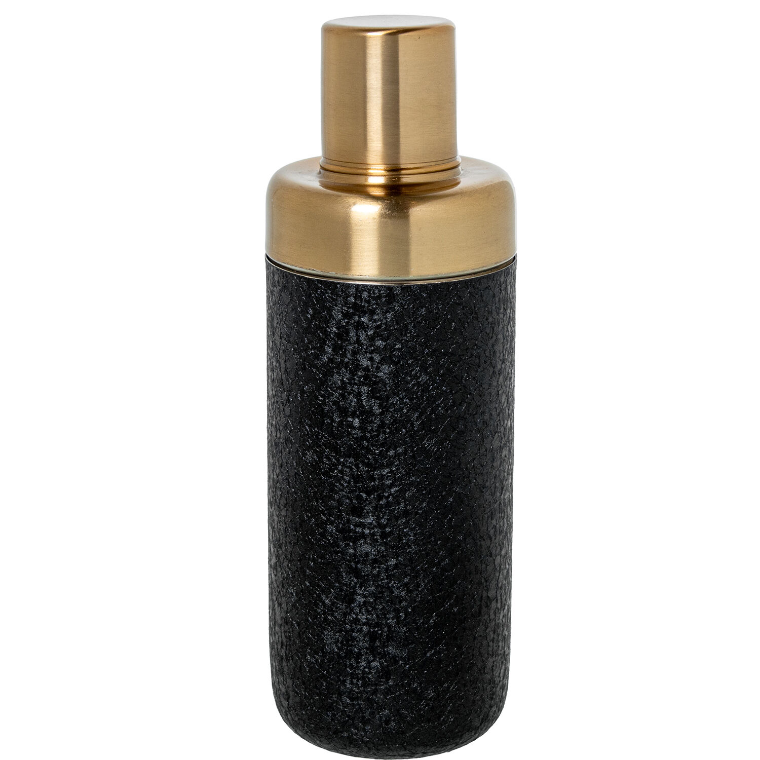 550ml Stainless Steel Cocktail ShakerMatte Gold, Black Cover 7.5X23cm