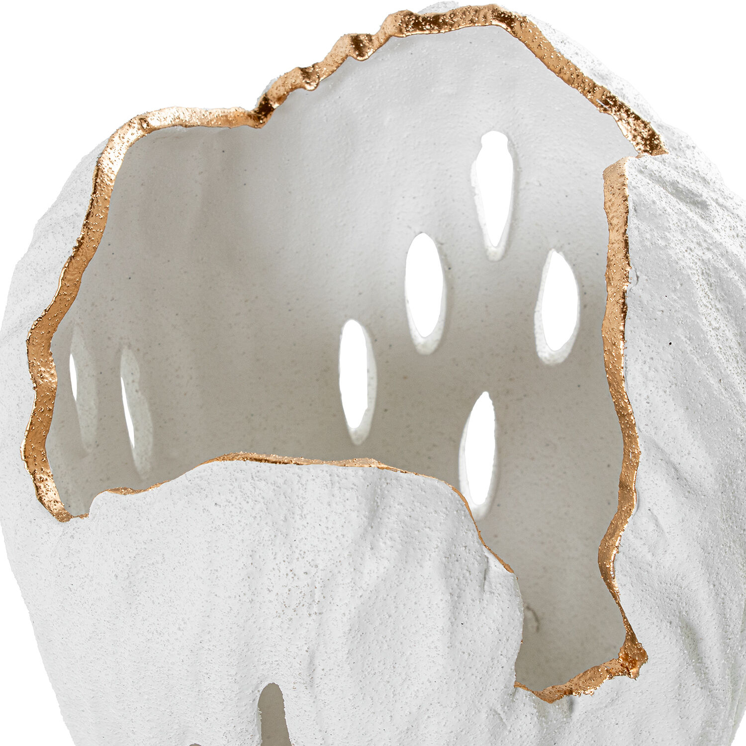 Buy wholesale Openwork Ceramic Vase 39cm White Sand/Gold 22X22X39cm