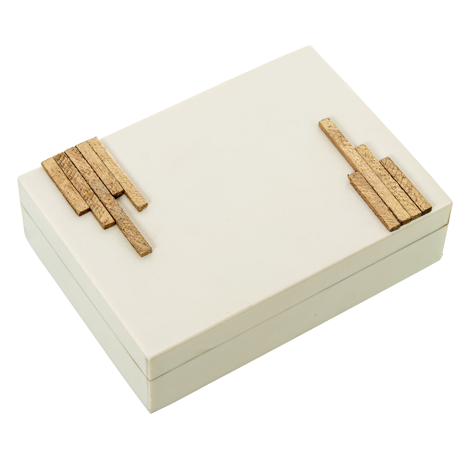 Bone Resin Box with Wooden Base 18X5X13cm - LifeLike_62599