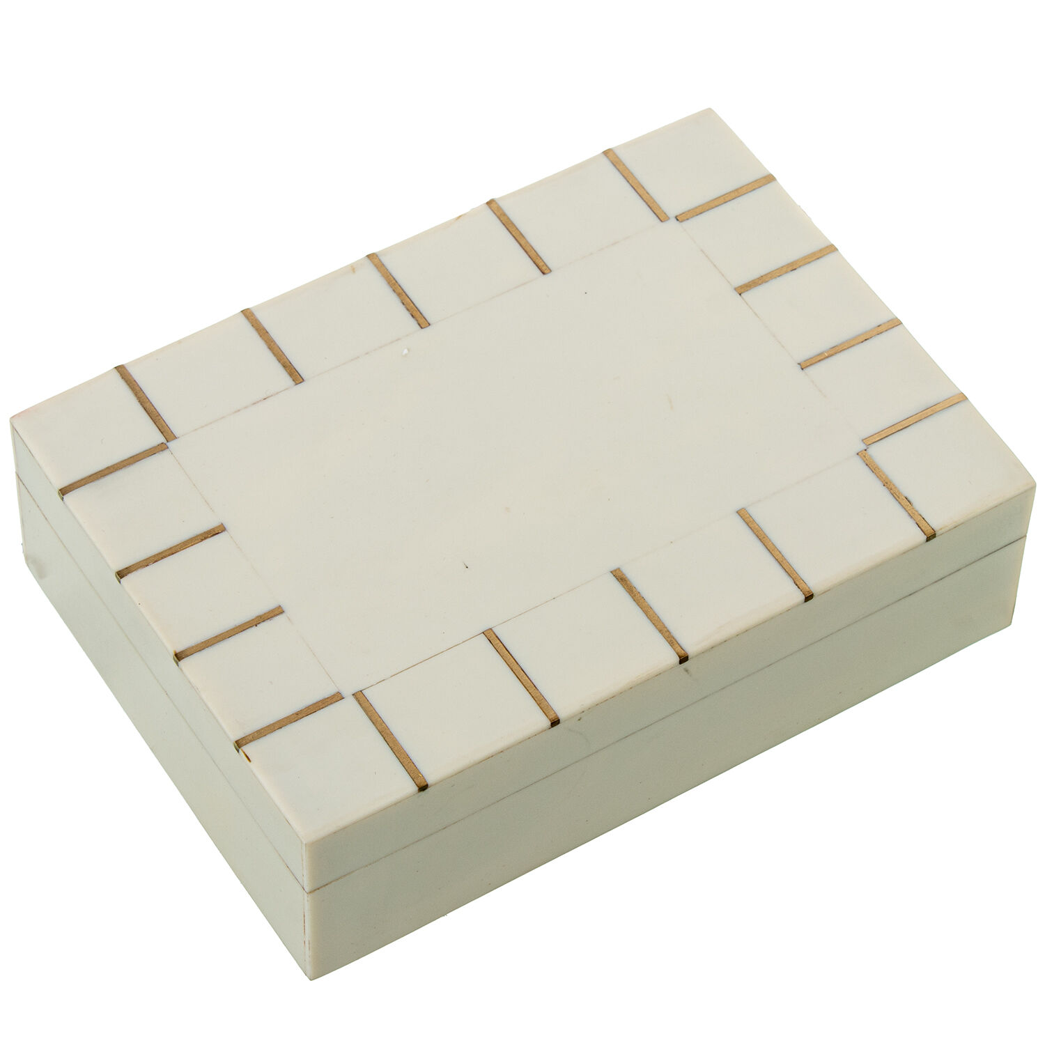 Bone Resin Box with Wooden Base 18X5X13cm - LifeLike_62602