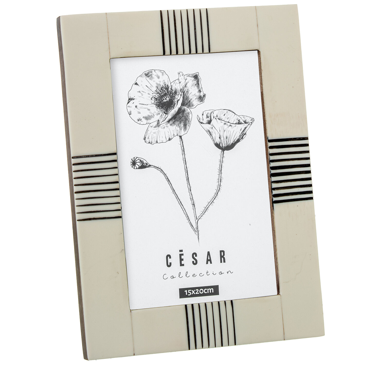 Photo Frame 15X20cm Resin/Bone W/Wood Base 15X20cm - LifeLike_62607