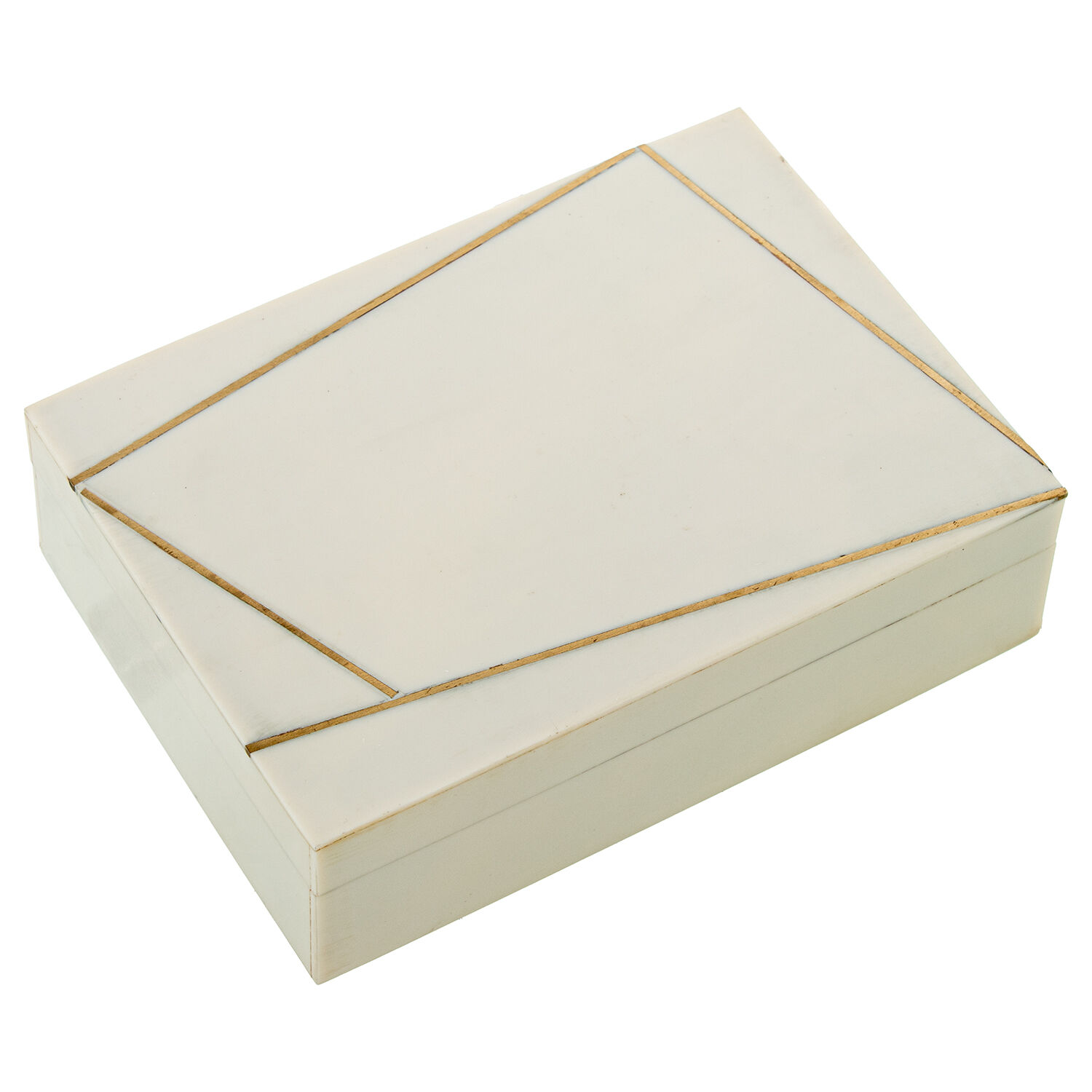 Resin/Bone Box with Wooden Base 18X5X13cm - LifeLike_62605