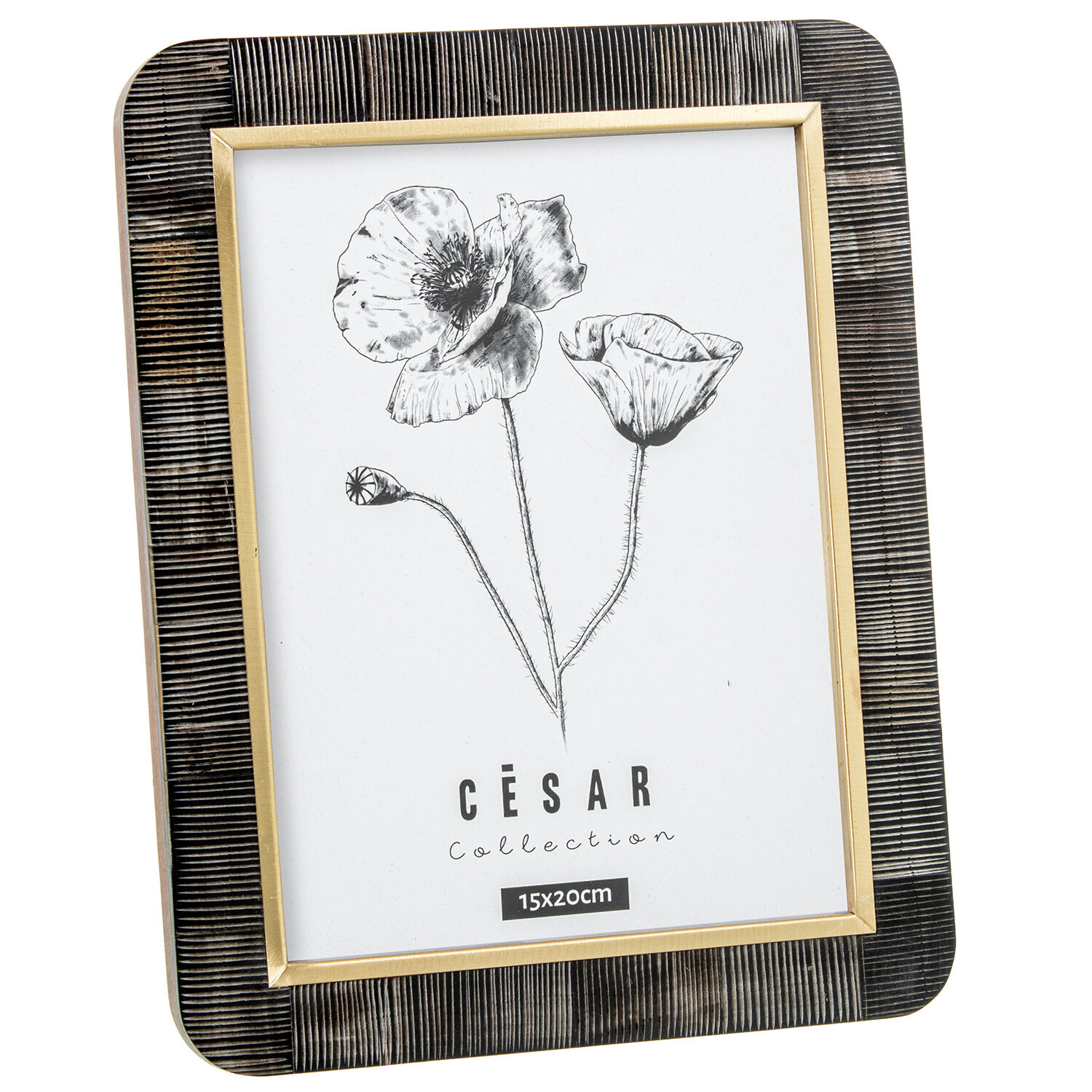 Photo Frame 15X20cm Resin/Bone W/Wood Base 15X20cm - LifeLike_62610
