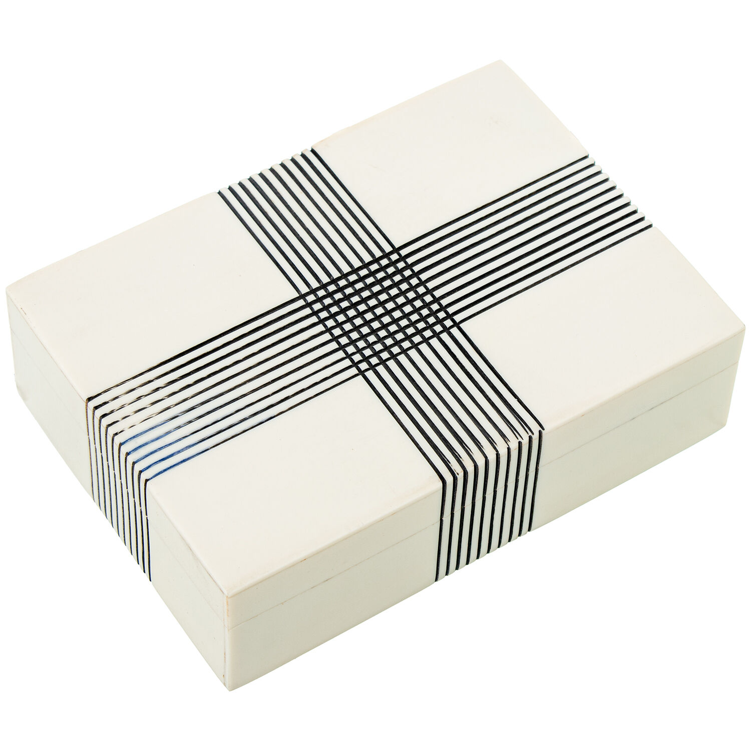 Resin/Bone Box with Wooden Base 18X5X13cm - LifeLike_62608