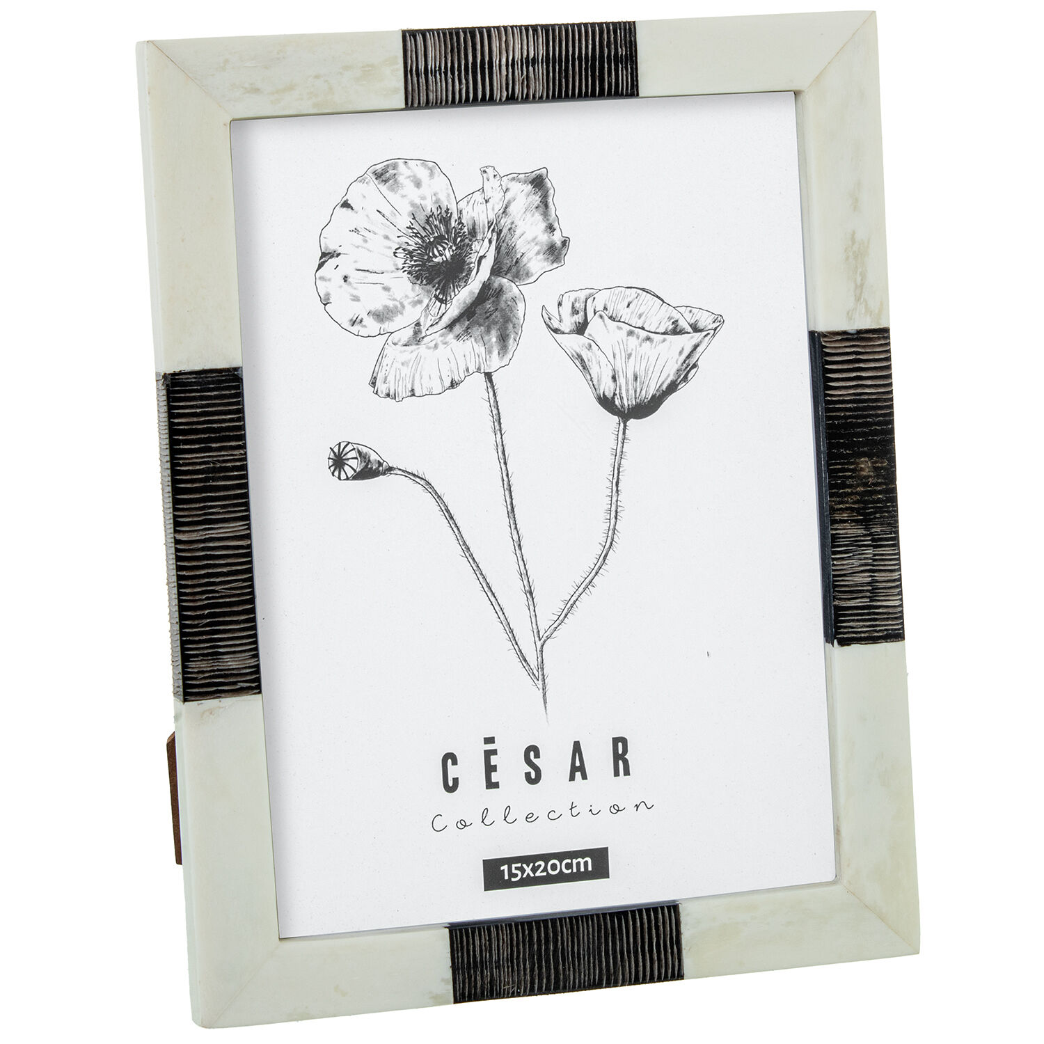 Photo Frame 15X20cm Resin/Bone W/Wood Base 15X20cm - LifeLike_62616
