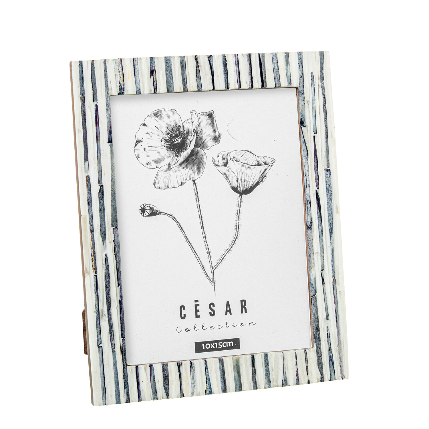 Photo Frame 10X15cm Resin/Bone W/Wood Base 10X15cm - LifeLike_62618