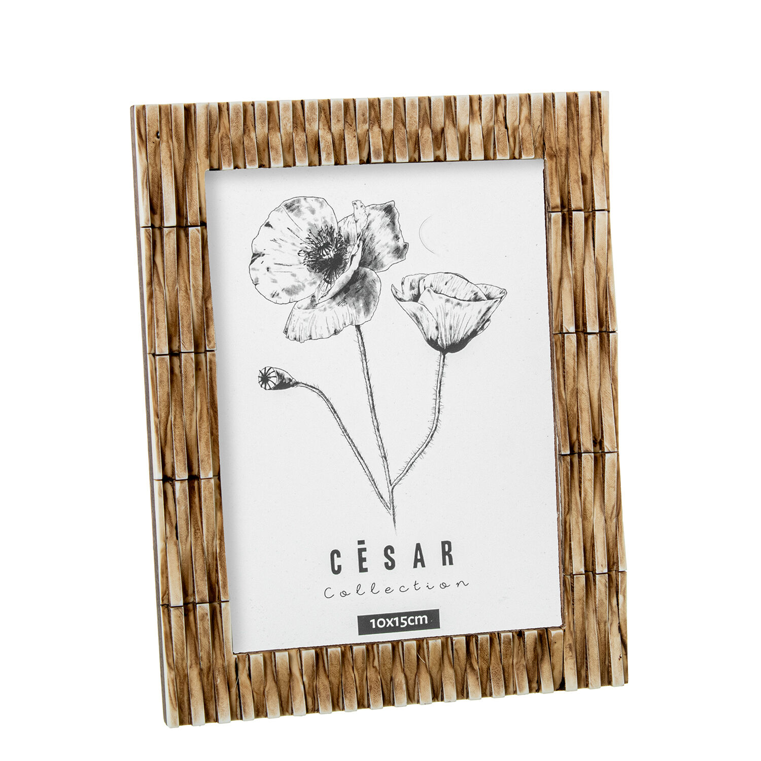 Photo Frame 10X15cm Resin/Bone W/Wood Base 10X15cm - LifeLike_62624