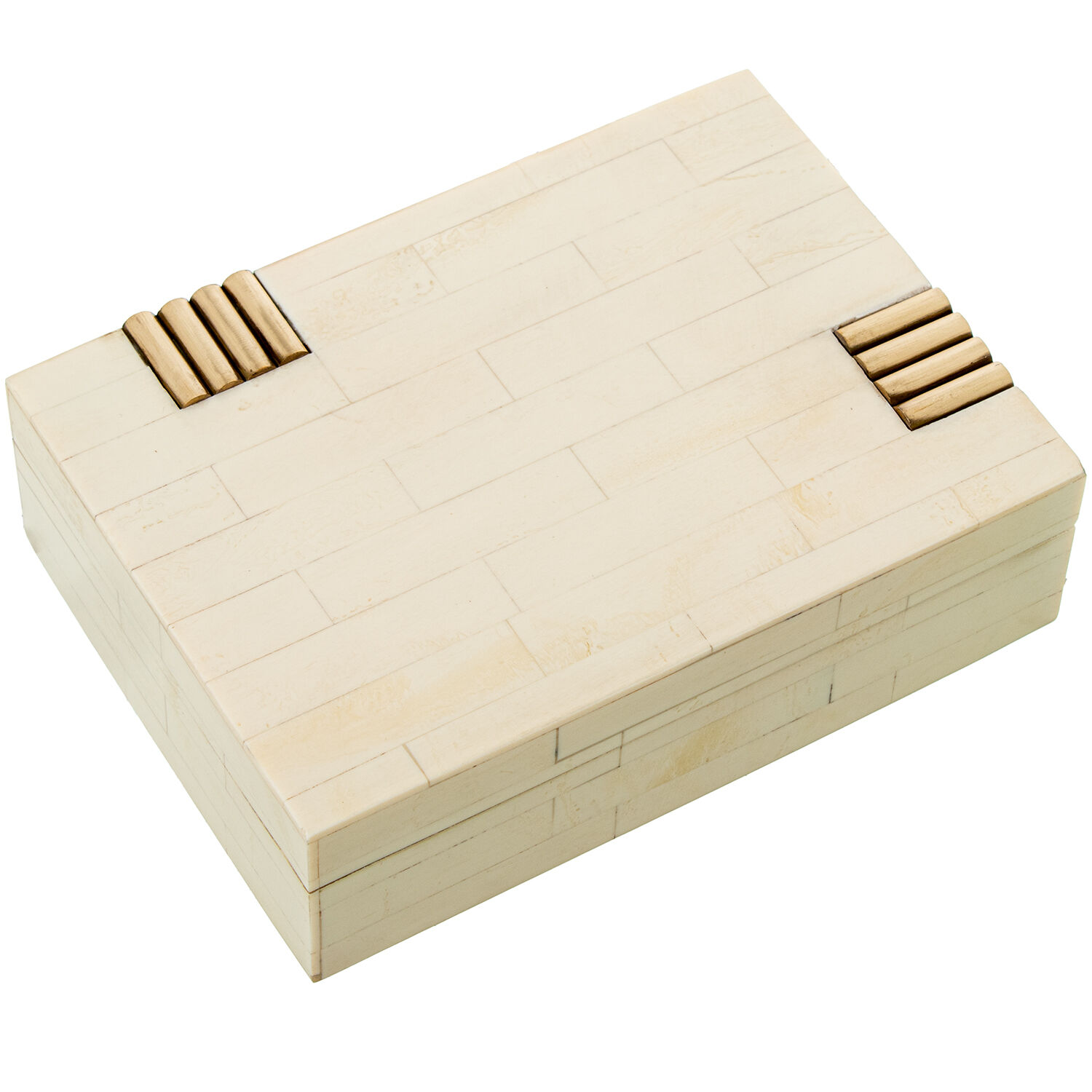 Resin/Bone Box with Wooden Base 18X5X13cm - LifeLike_62629
