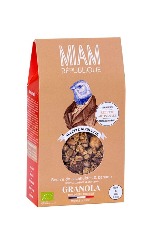 Muesli croustillant Beurre de cacahuètes & Amandes       190g muesli crunchy