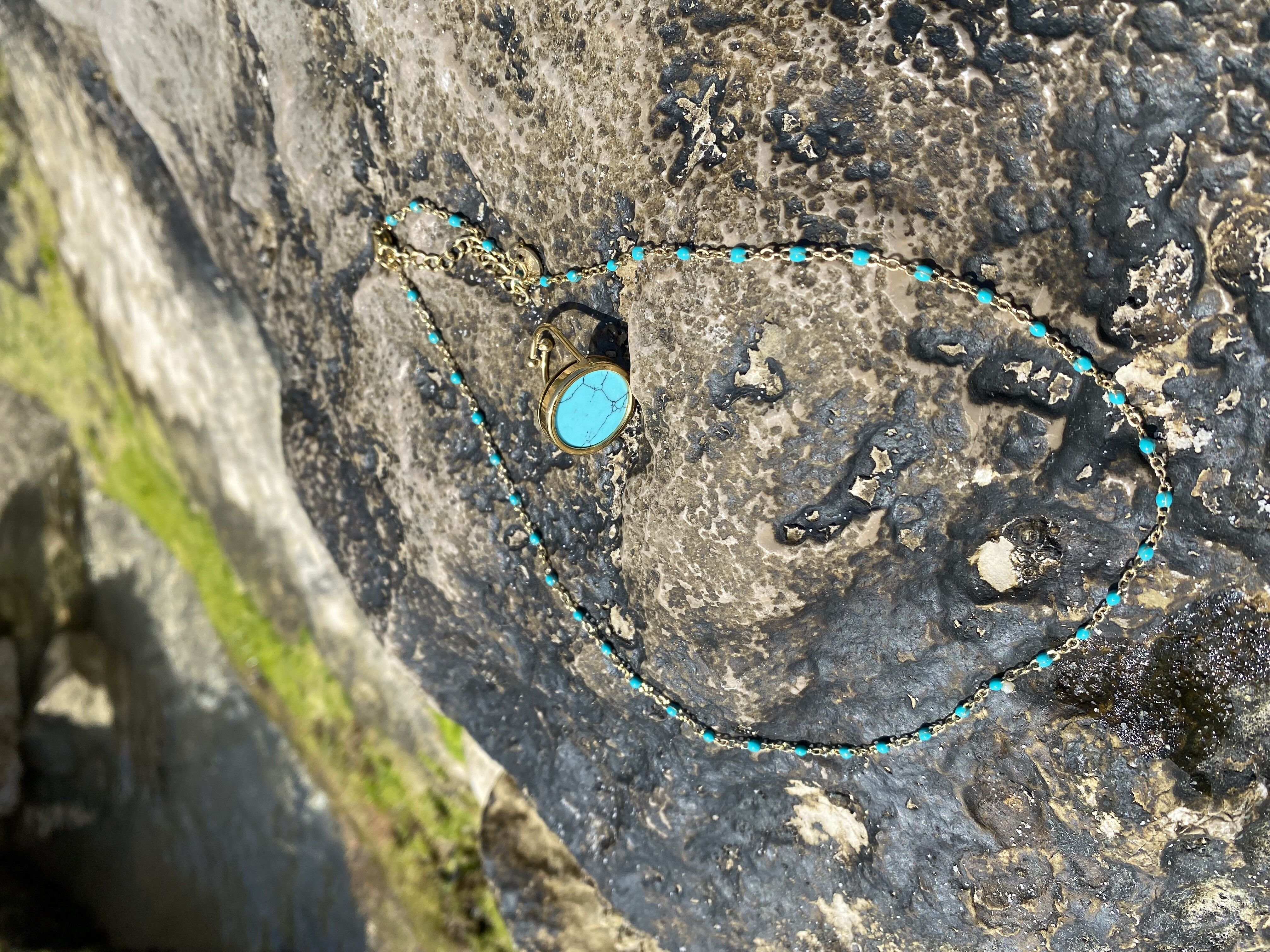 Collier Gigi vert d'eau