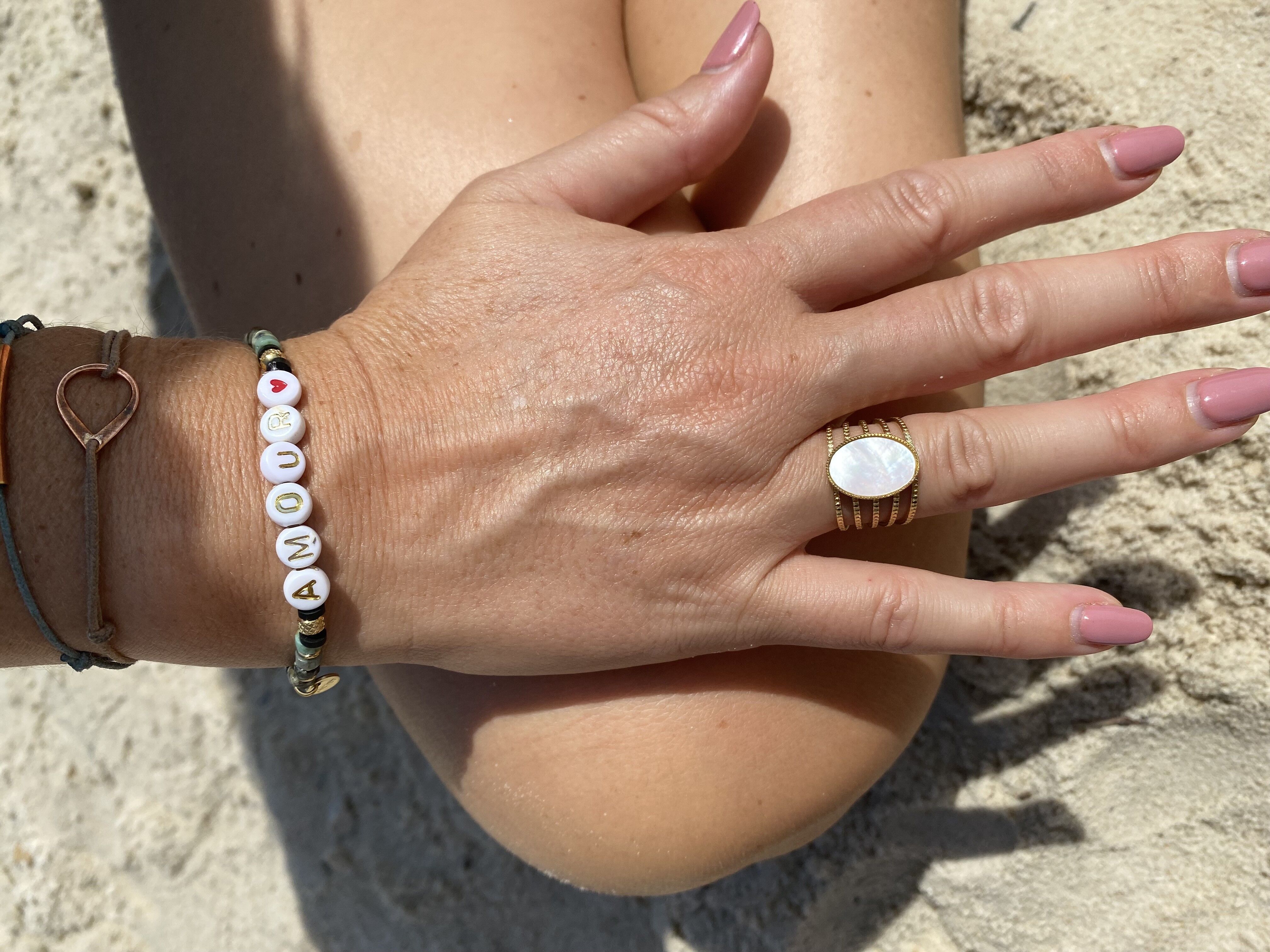 bracelet heishi amour