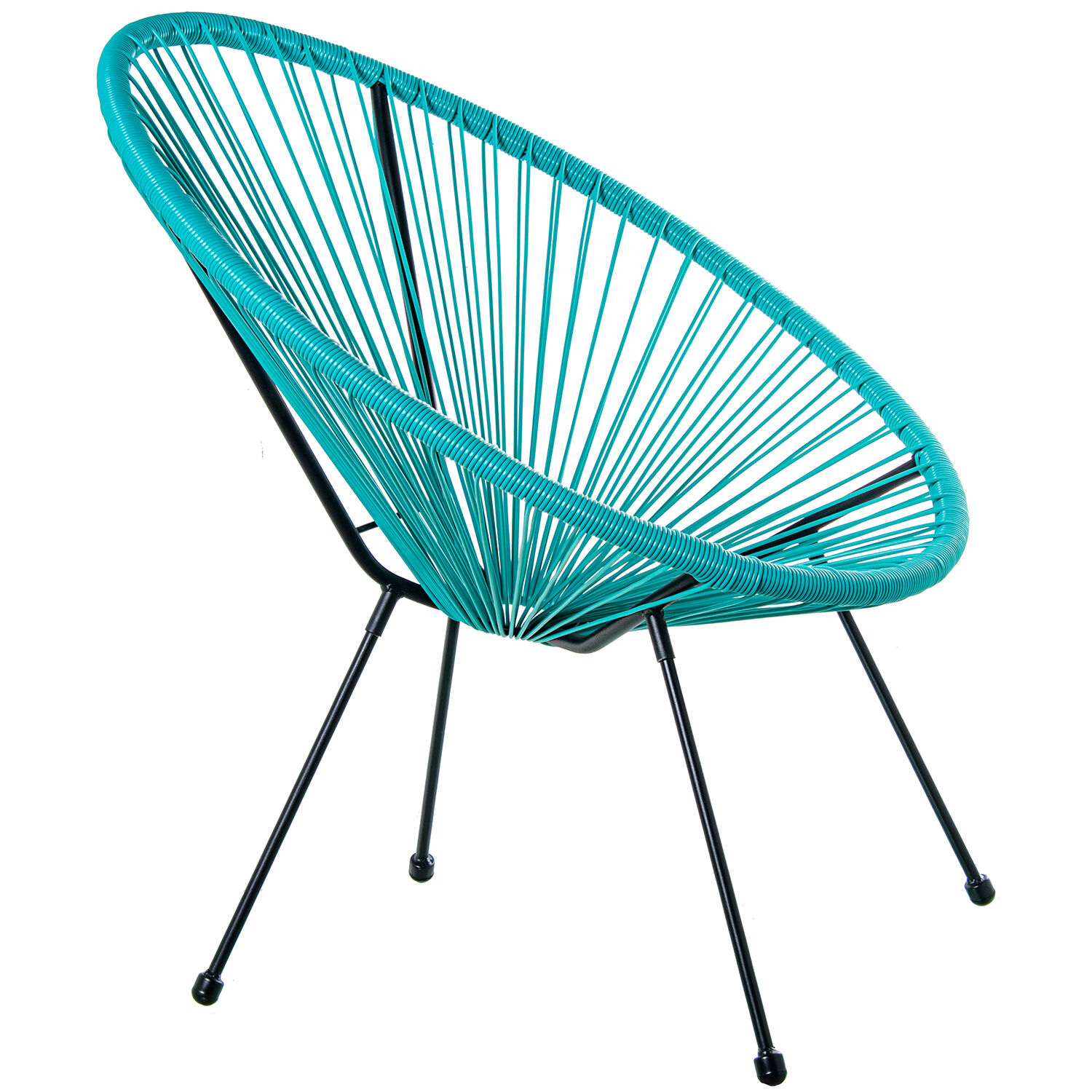 Outdoor Armchair Steel/Synthetic Wicker (PE) Blue 80X71X83cm H.Seat: 40cm