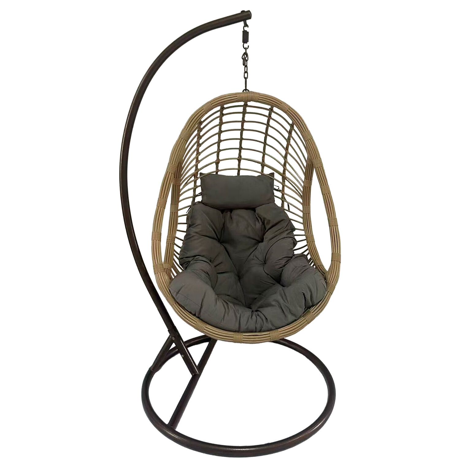 Hanging Wicker/Metal Chair Black +95087+95088+95089 95X71X120cm