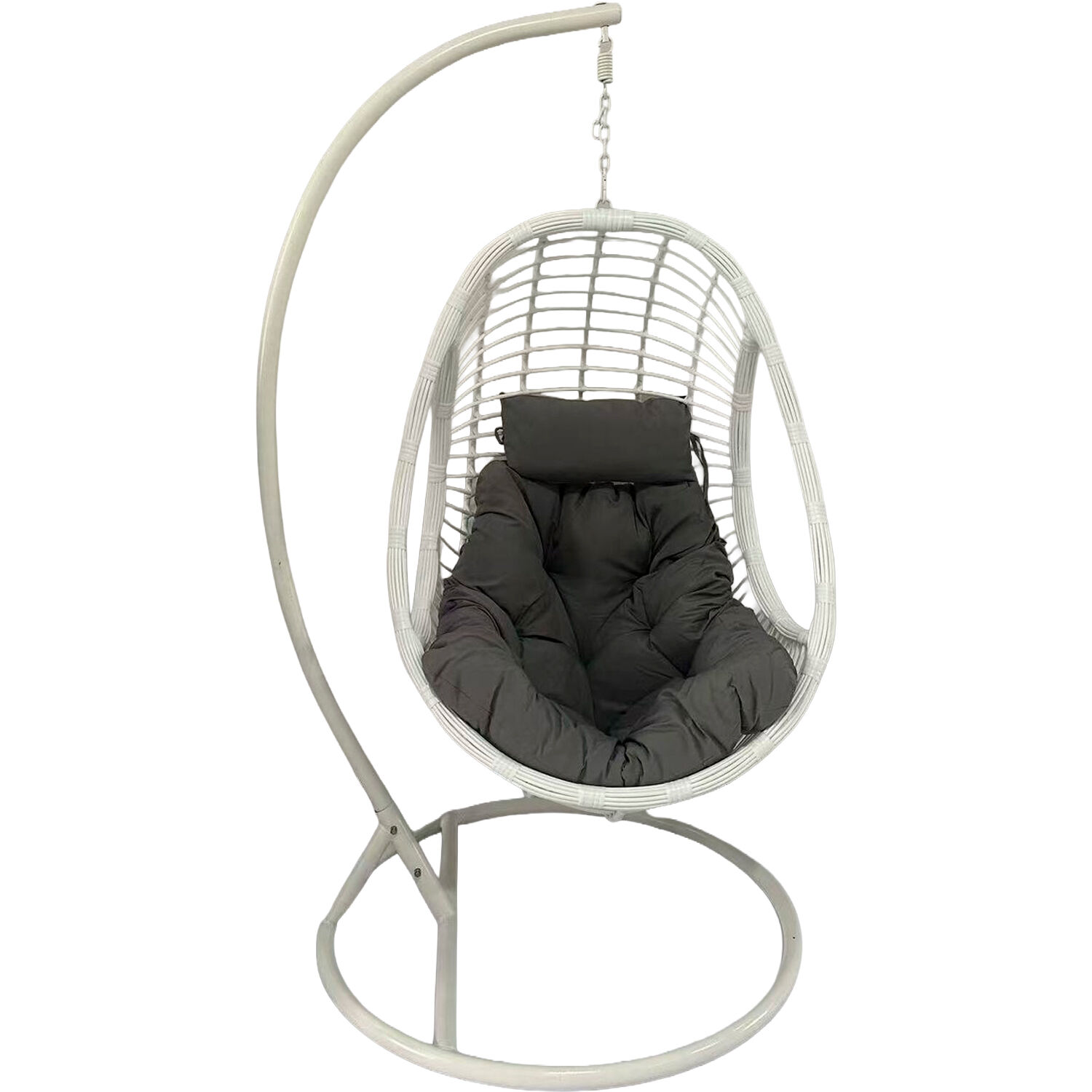 Hanging Wicker/Metal Chair White +95090+95091+95092 95X71X120cm