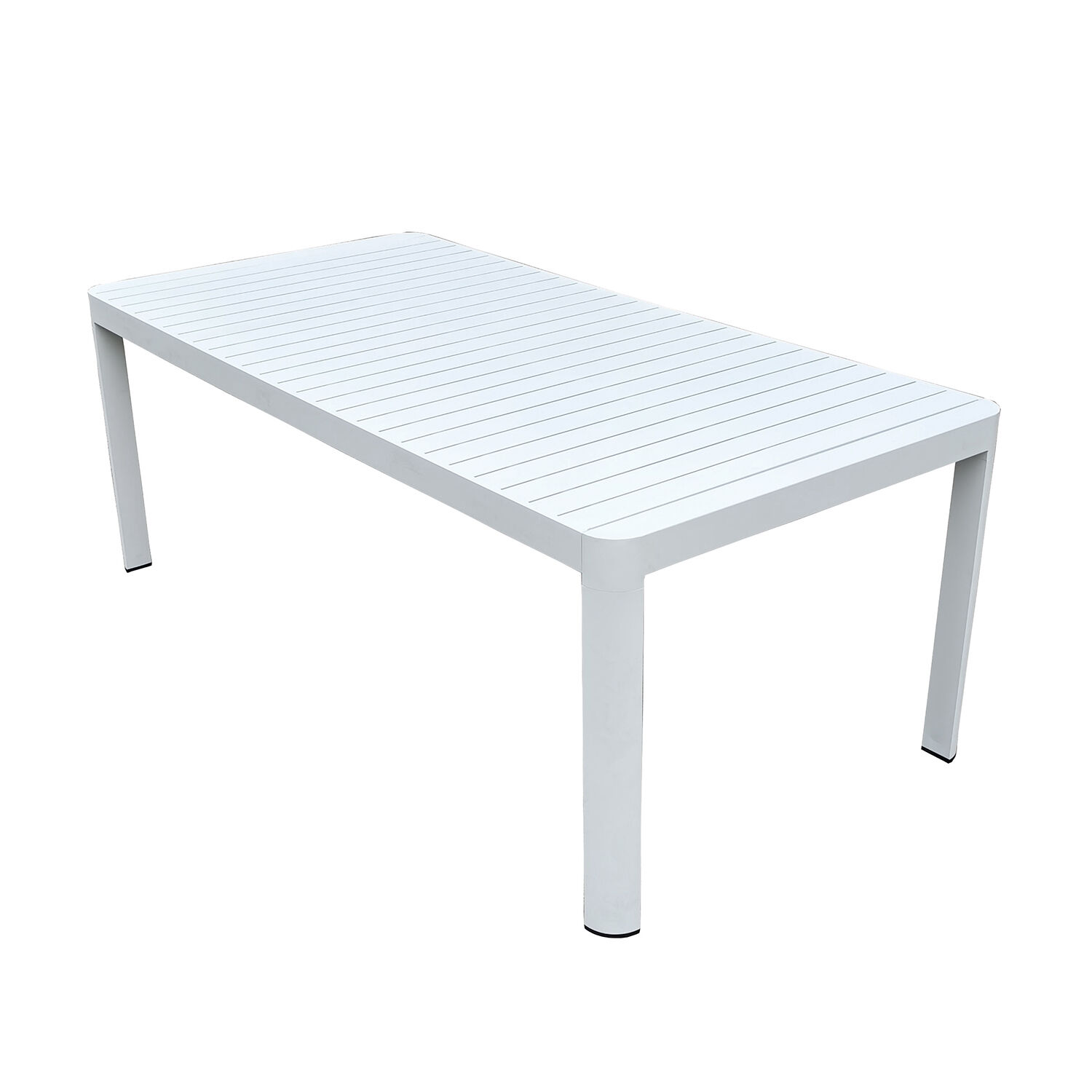 Extendable White Aluminum Table 157/240X90X75cm - LifeLike_74678