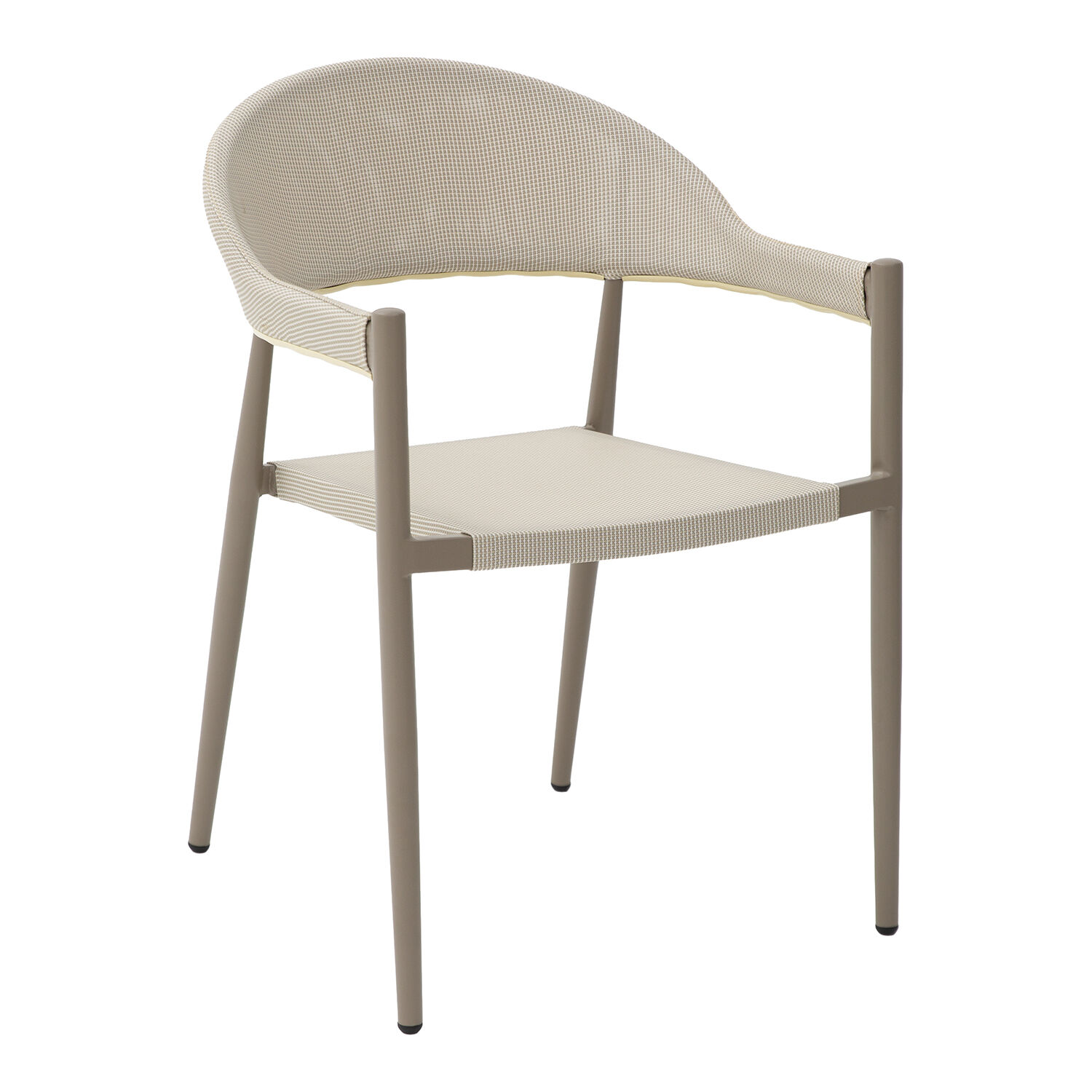 Outdoor Chair Aluminum/Natural Textilene 56X56X77cm Stackable - LifeLike_74747
