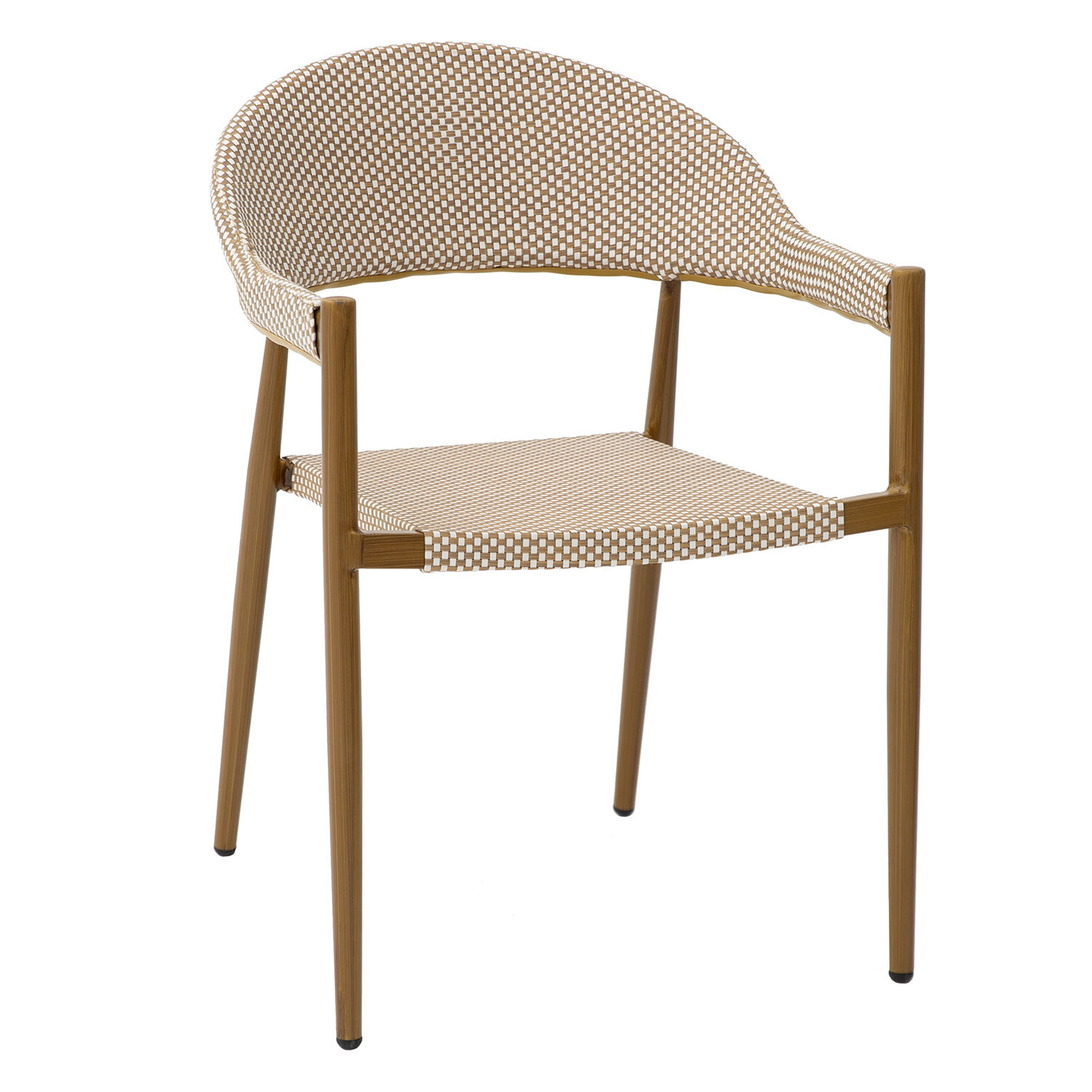 Outdoor Chair Aluminum/Natural Textilene 56X56X77cm Stackable - LifeLike_74748