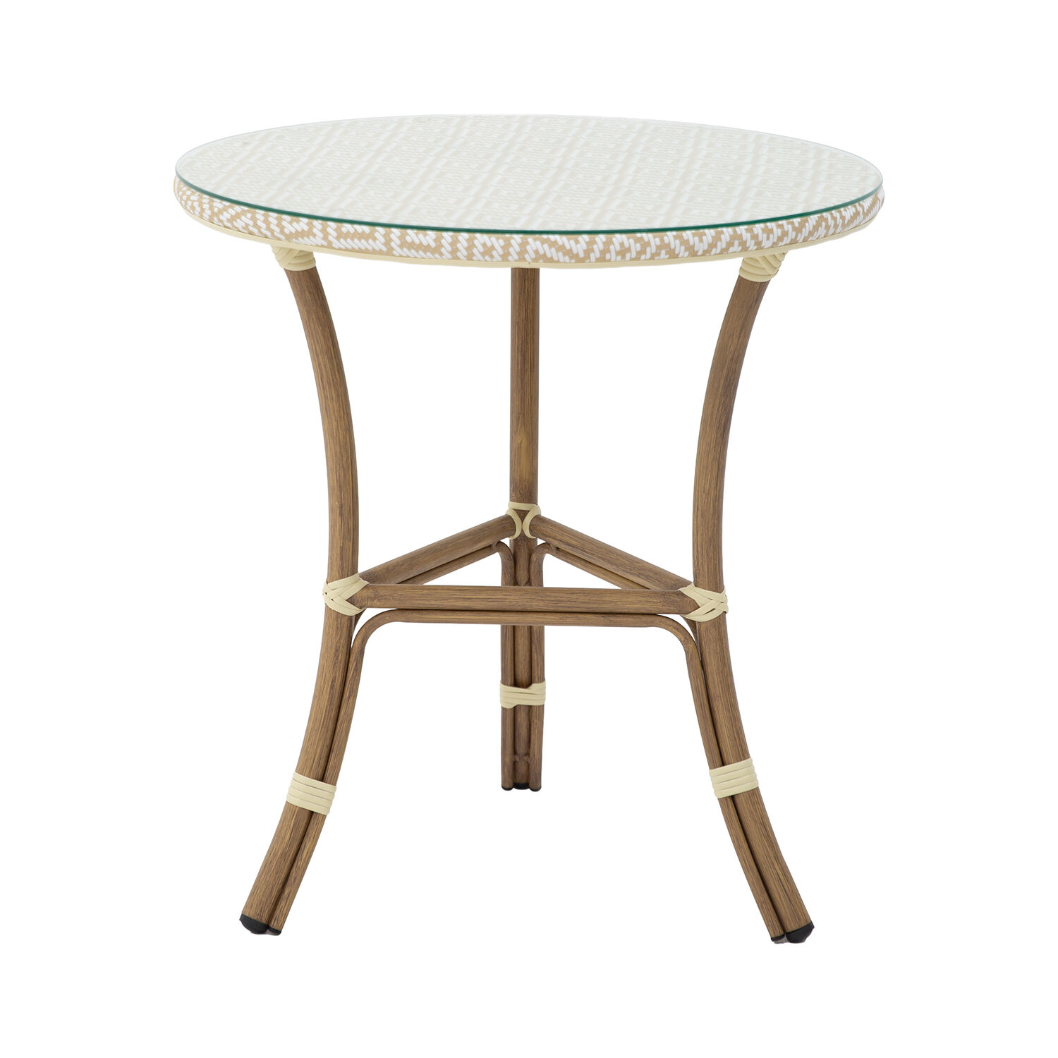 Outdoor Table Aluminum/Textilene Diamond Beige +74759 70X74cm Assembly Required