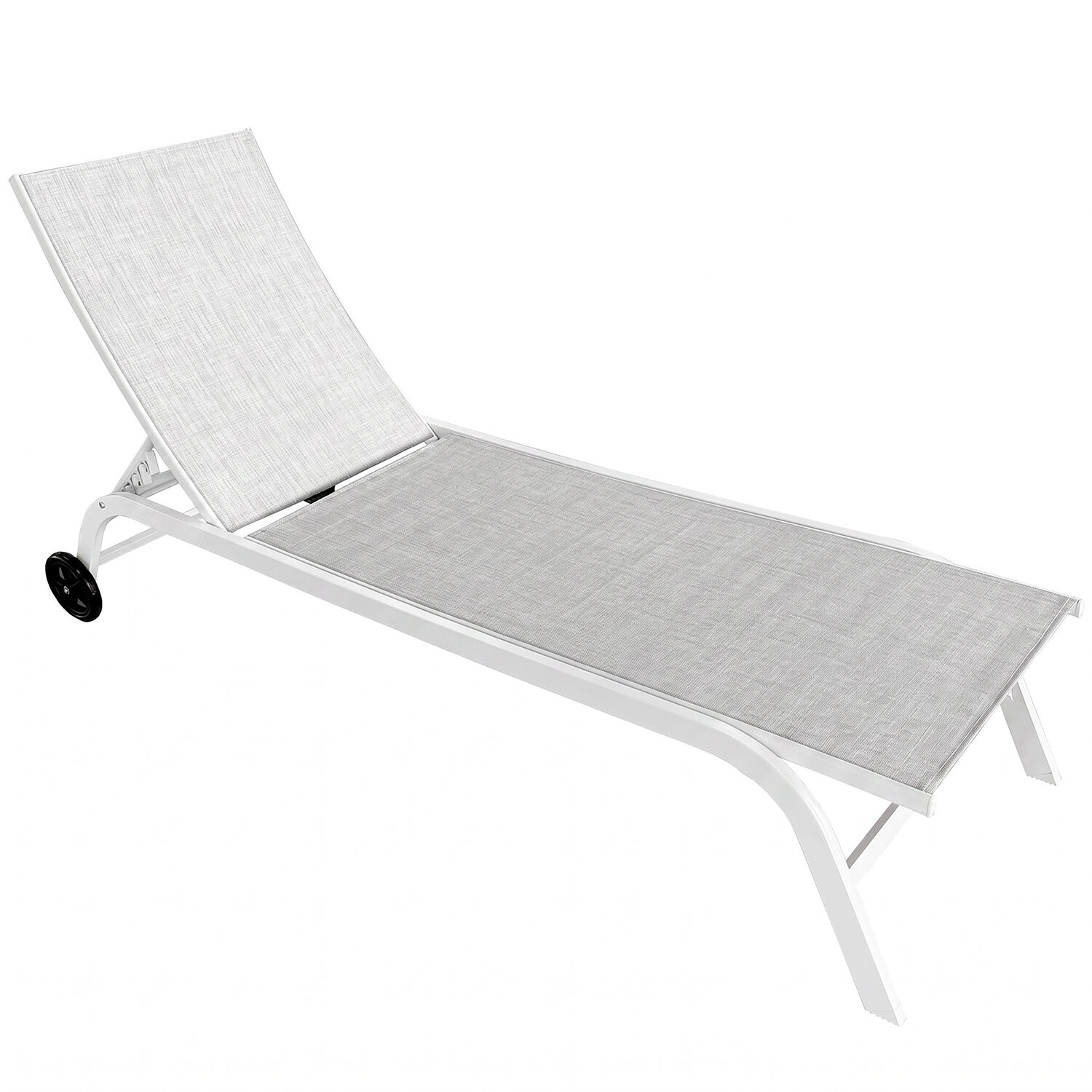 White Aluminum Hammock with Gray Textilene, 194X60X35cm