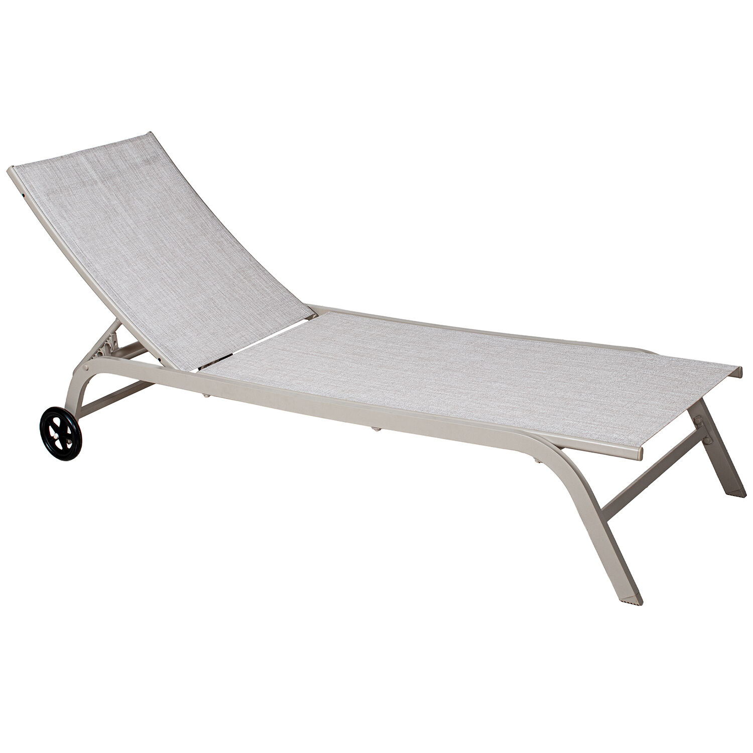 Cream Aluminum Hammock with Cream Textilene Fabric, 194X60X35cm