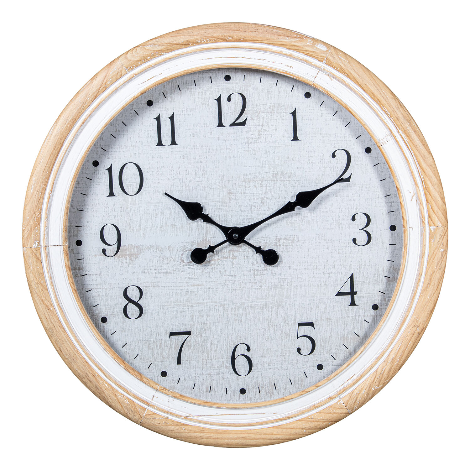 Wall Clock Ø60cm Wood 60X6.5cm Battery: 1Xaa Not Included
