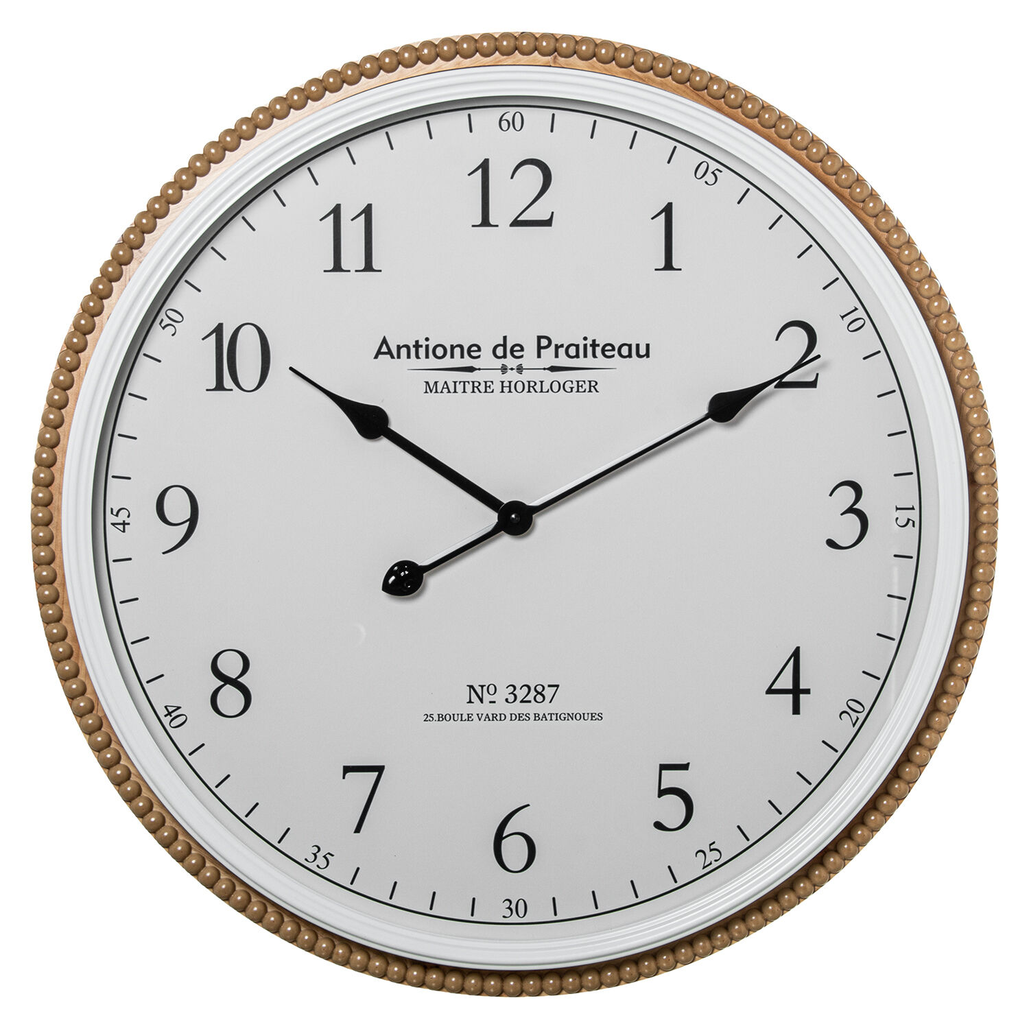 Wall Clock Ø65cm Wood 65X6.5cm Battery: 1Xaa Not Included