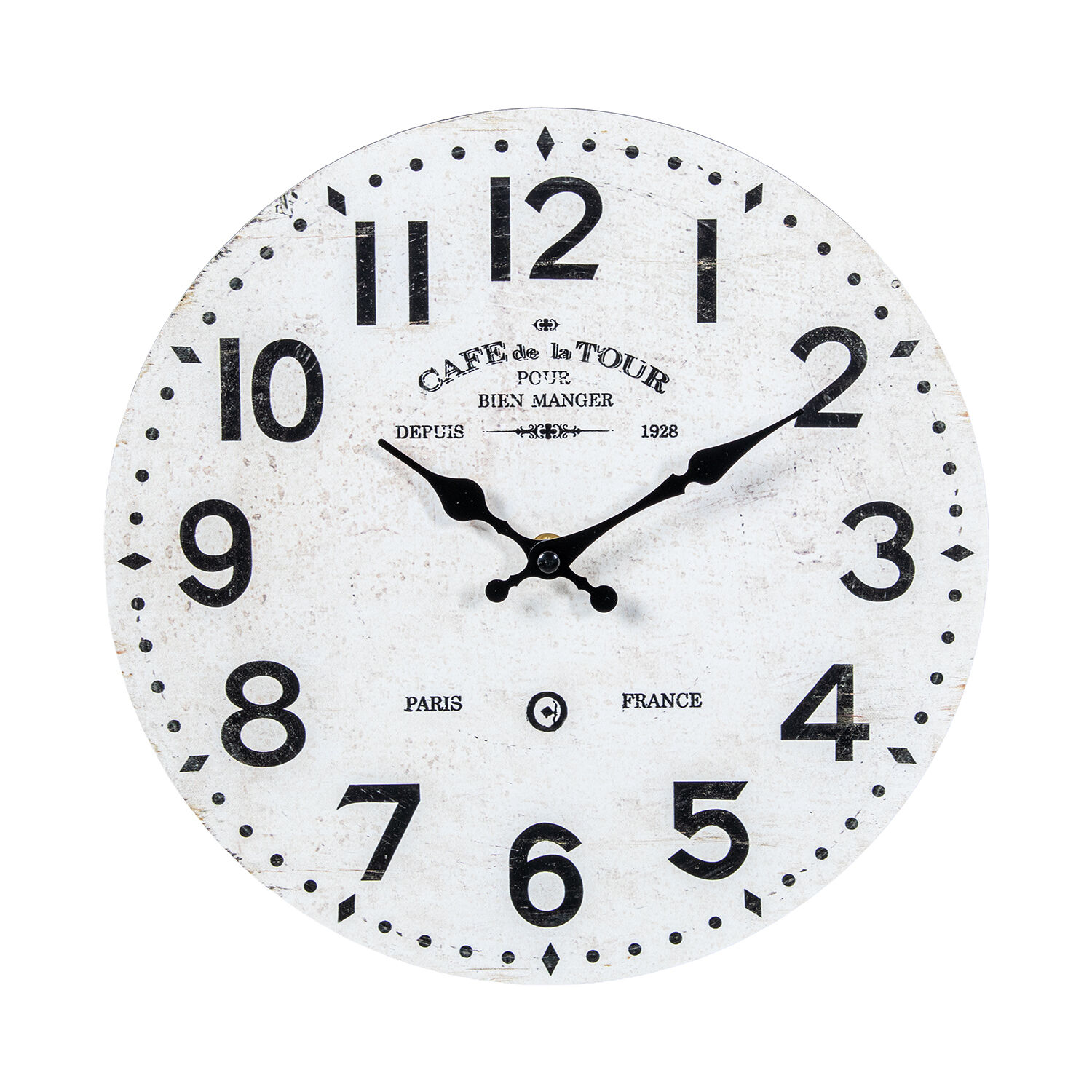 Wall Clock Ø29cm Dm Wood 29X3.5cm Battery: 1Xaa Not Included - LifeLike_85475