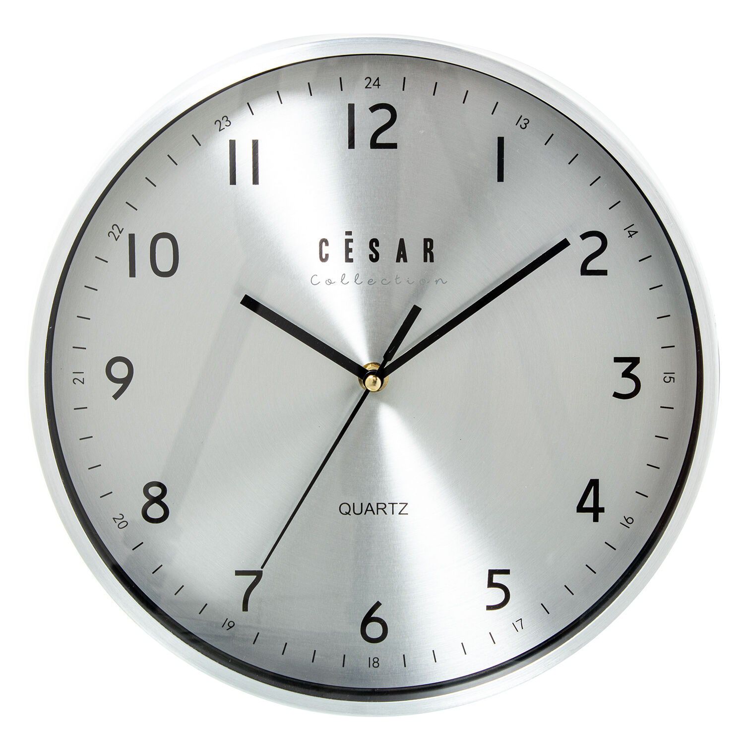 Orologio da parete in alluminio, 30 cm, lancette nere, 30x4 cm. Batteria: 1xAA (non inclusa).