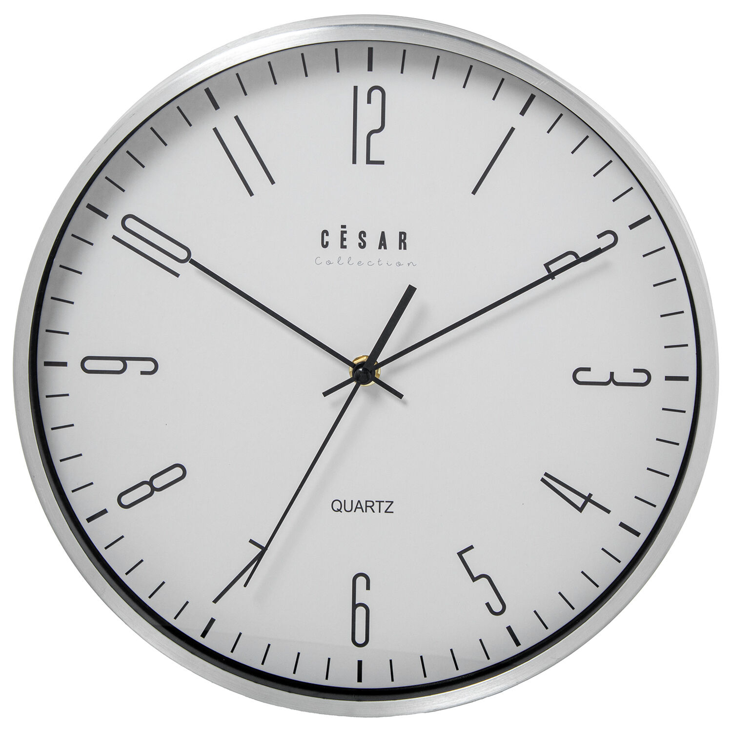 Orologio da parete in alluminio, cornice in alluminio 30x4 cm. Batteria: 1xAA (non inclusa) - LifeLike_86291