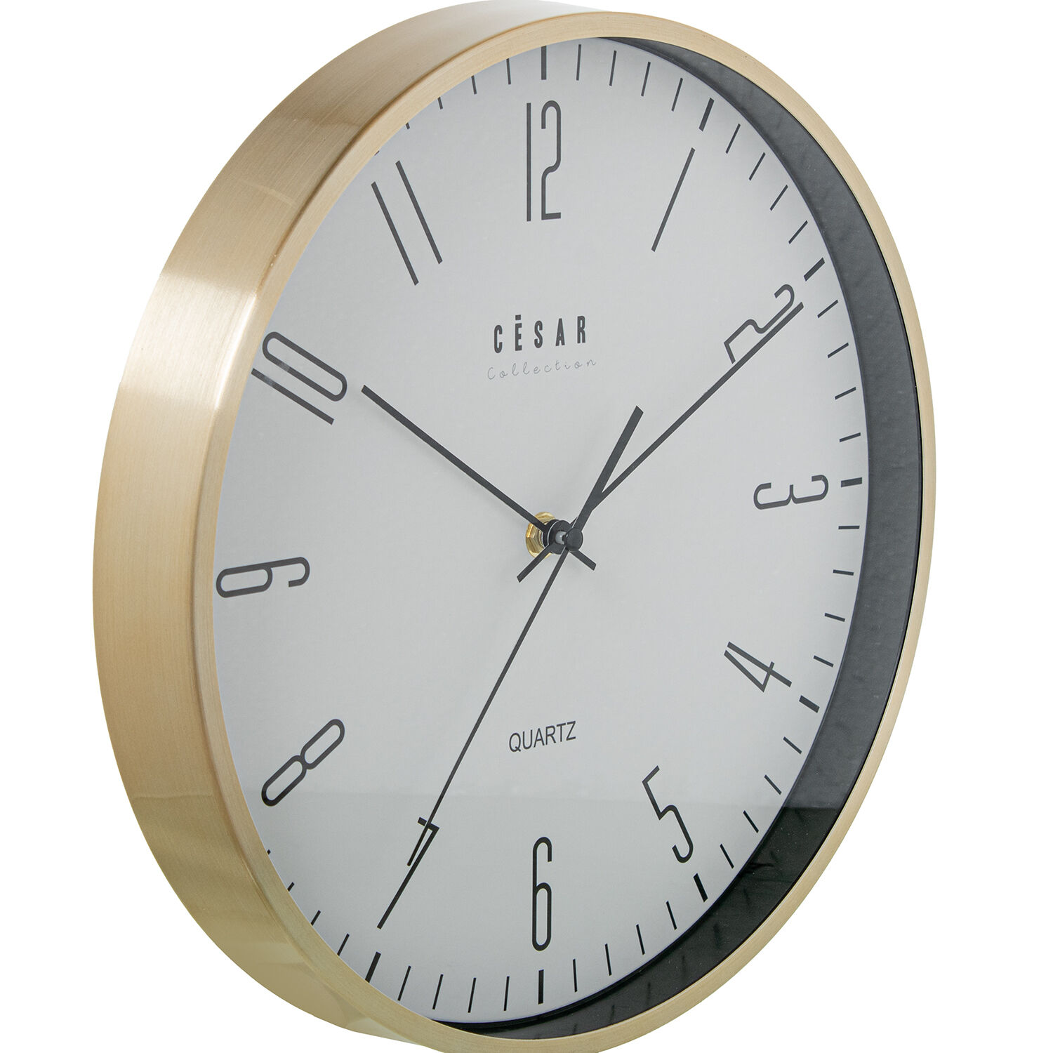 Reloj Pared Aluminio 30cm Marco Aluminio 30X4cm Pila:1Xaa No Incluida - LifeLike_86213
