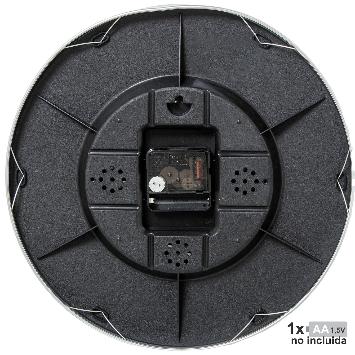 Reloj Pared Aluminio 30cm Marco Aluminio 30X4cm Pila:1Xaa No Incluida - LifeLike_86213