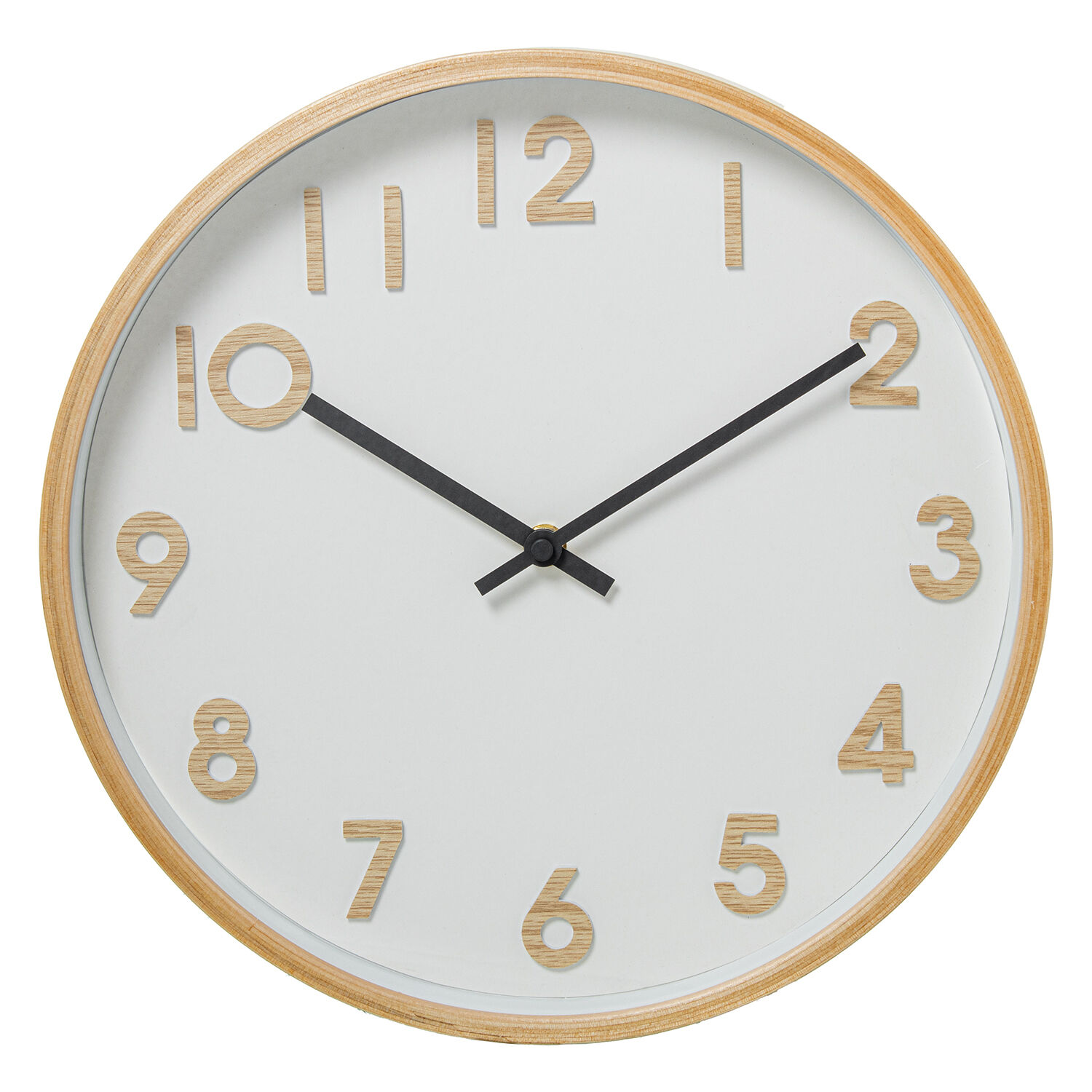 Wooden Wall Clock 31.5cm 31.3X5cm Battery: 1Xaa Not Included