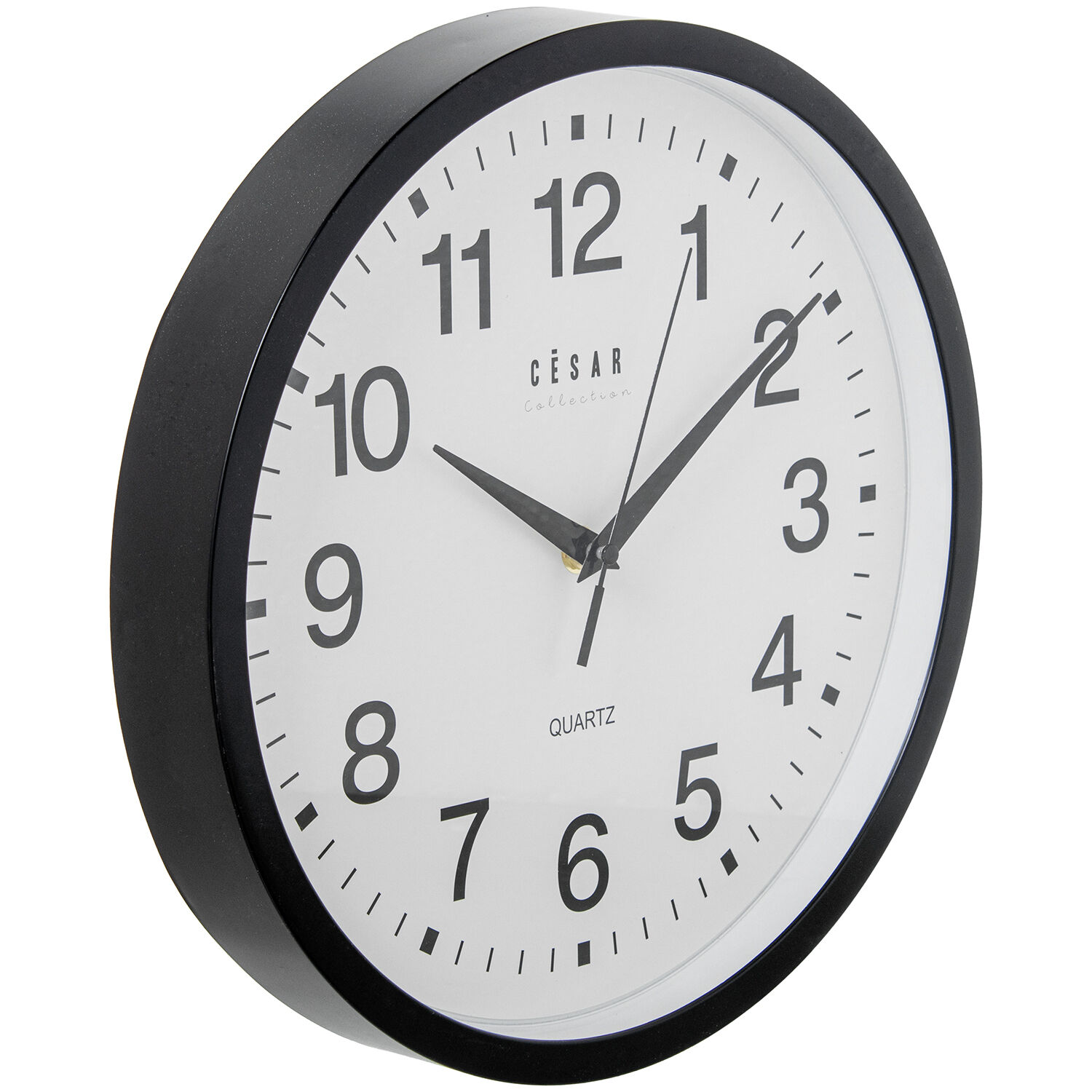 Reloj Pared Acrilico 30cm Marco Negro 30X4cm Pila:1Xaa No Incluida - LifeLike_86341