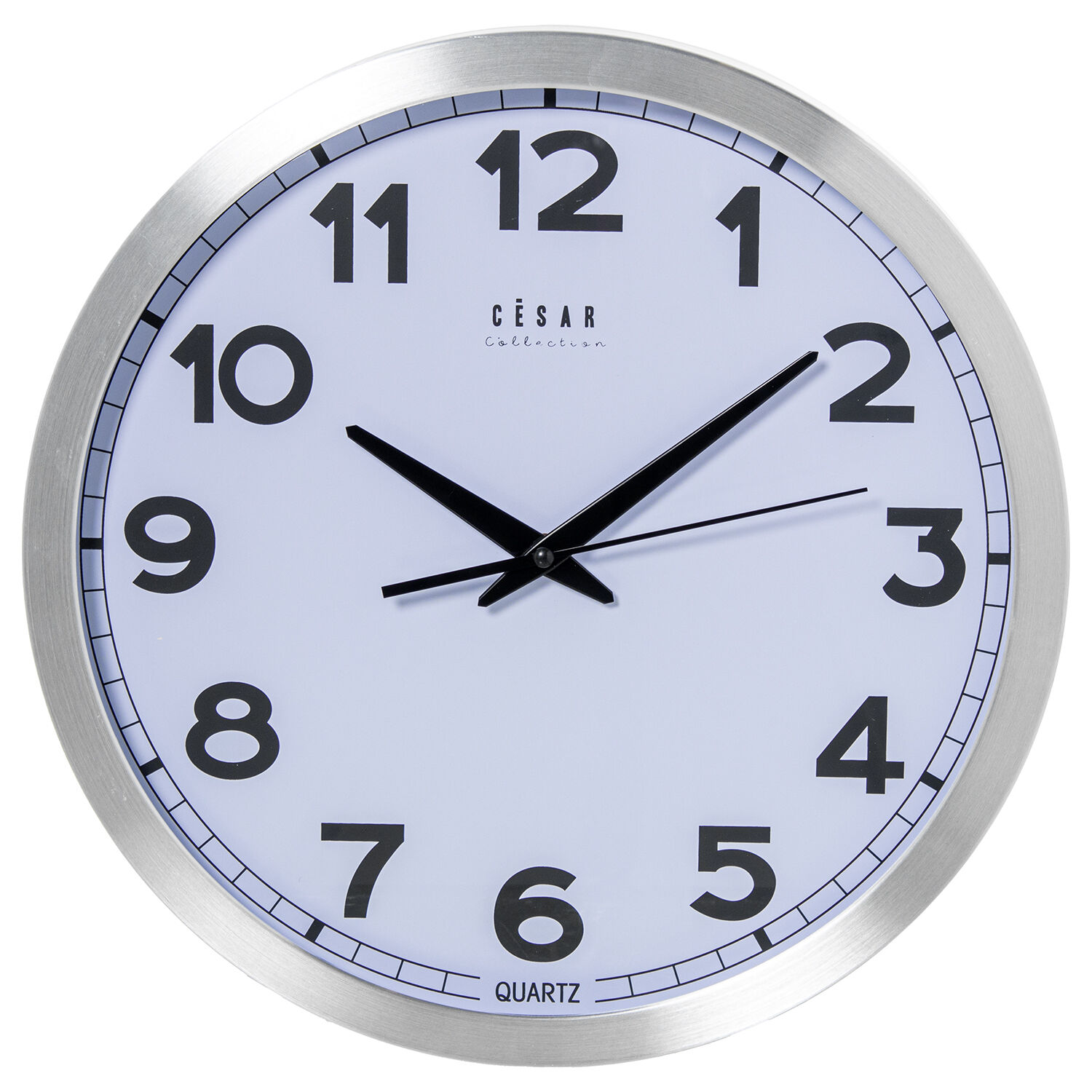 Orologio da parete in alluminio, 35 cm, dimensioni 35x4,5 cm.