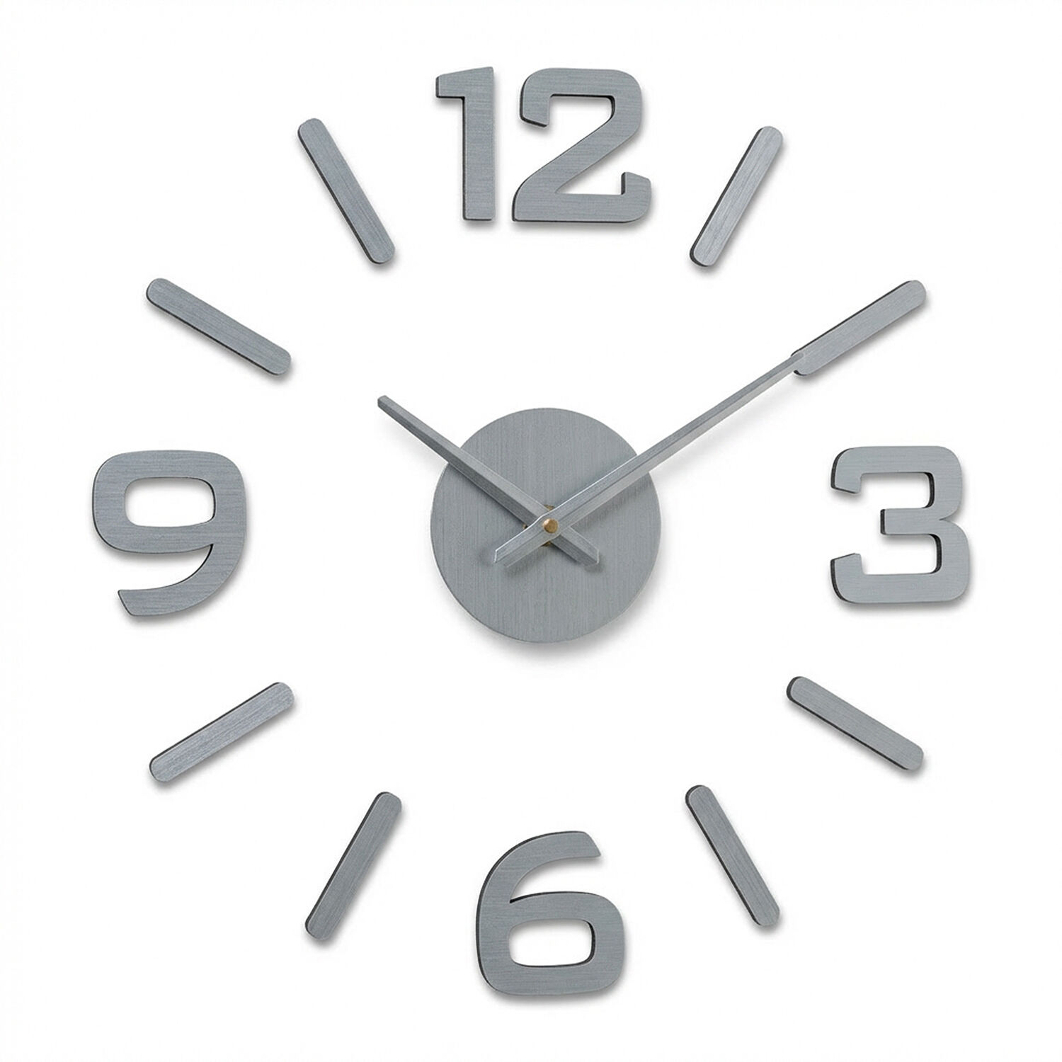 Silver EVA Foam Adhesive Wall Clock 60cm, Diameter Suggestion