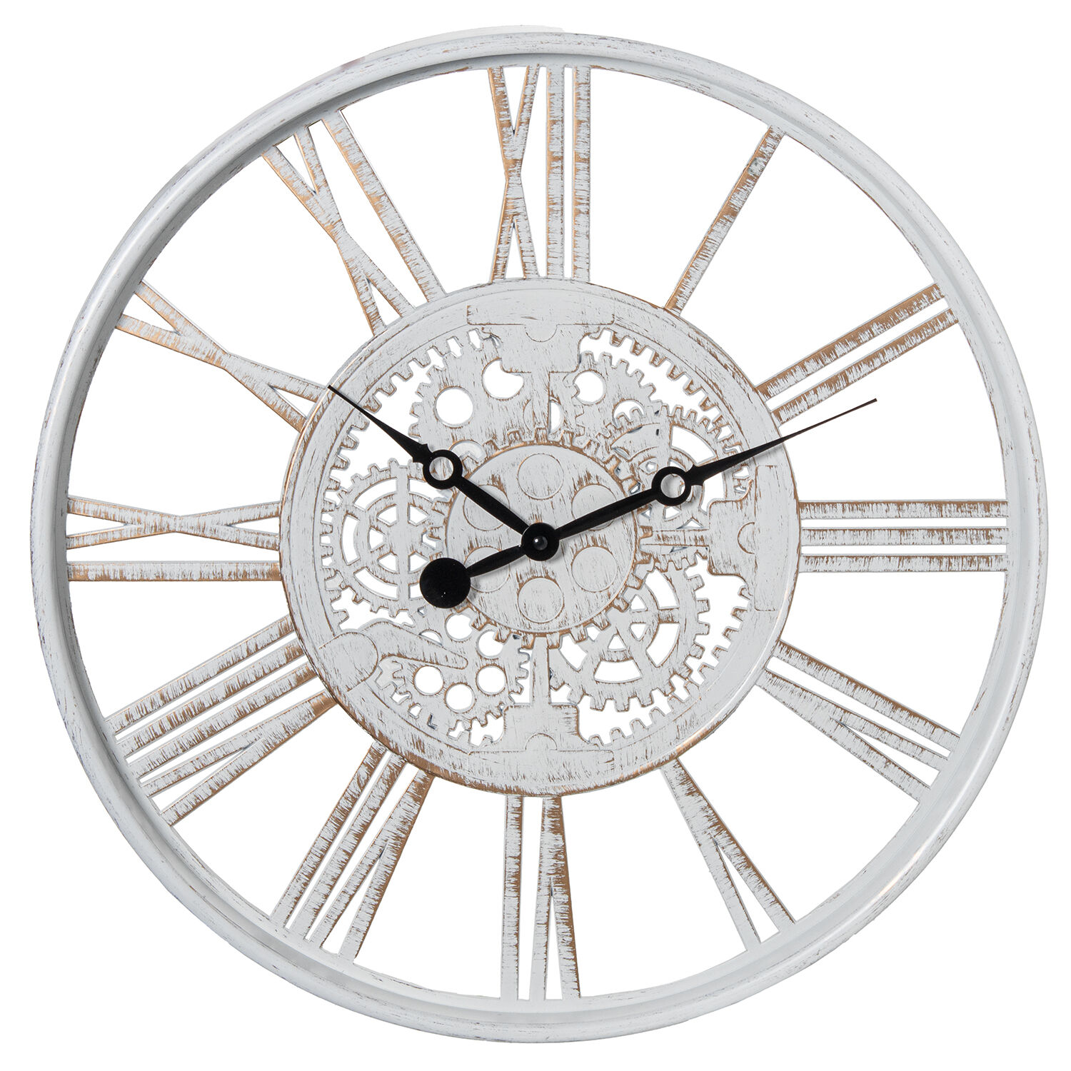Acrylic Wall Clock 51cm Aged White 51X4.7cm