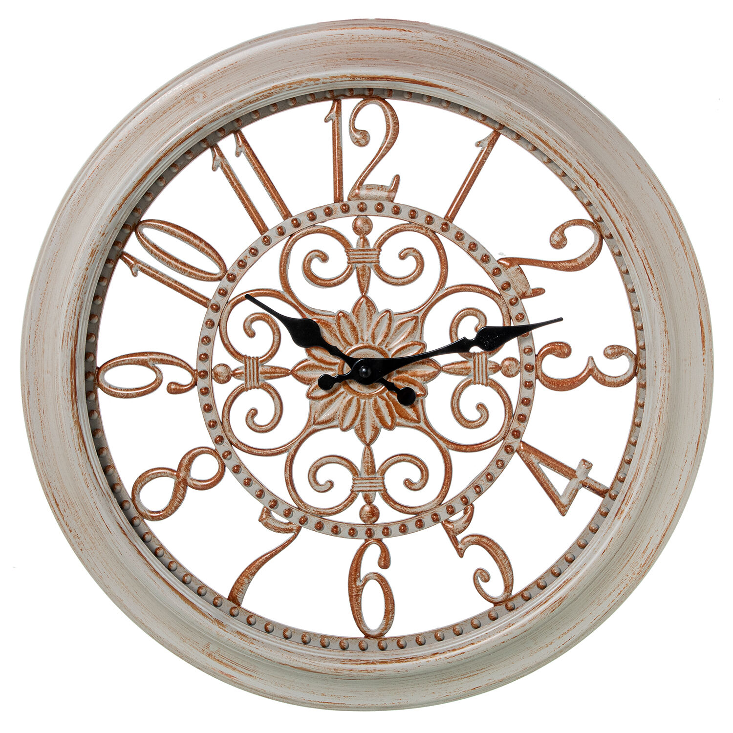 Wall Clock 40cm Acrylic White/Gold 40.5X5.2cm