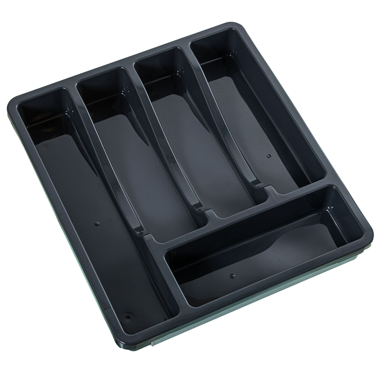 Extendable Melamine Cutlery HolderBlack/White C/Color Box 30(50)X33.5X4.5cm