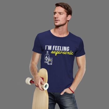 T-shirt imprimé - Homme [I'm Feeling Supersonic] - Bleu - Moyen