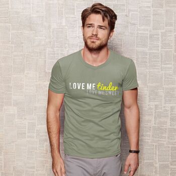 T-shirt imprimé - Homme [Love Me Tinder] - Vert - Très grand