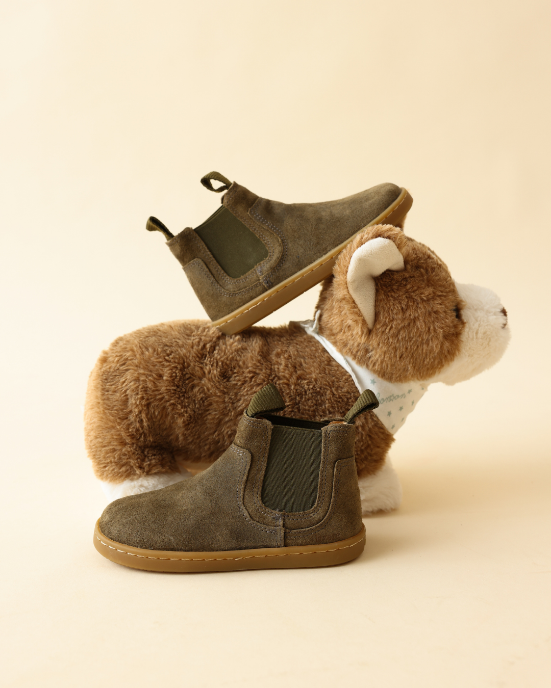 Elvis Khaki Ankle Boots