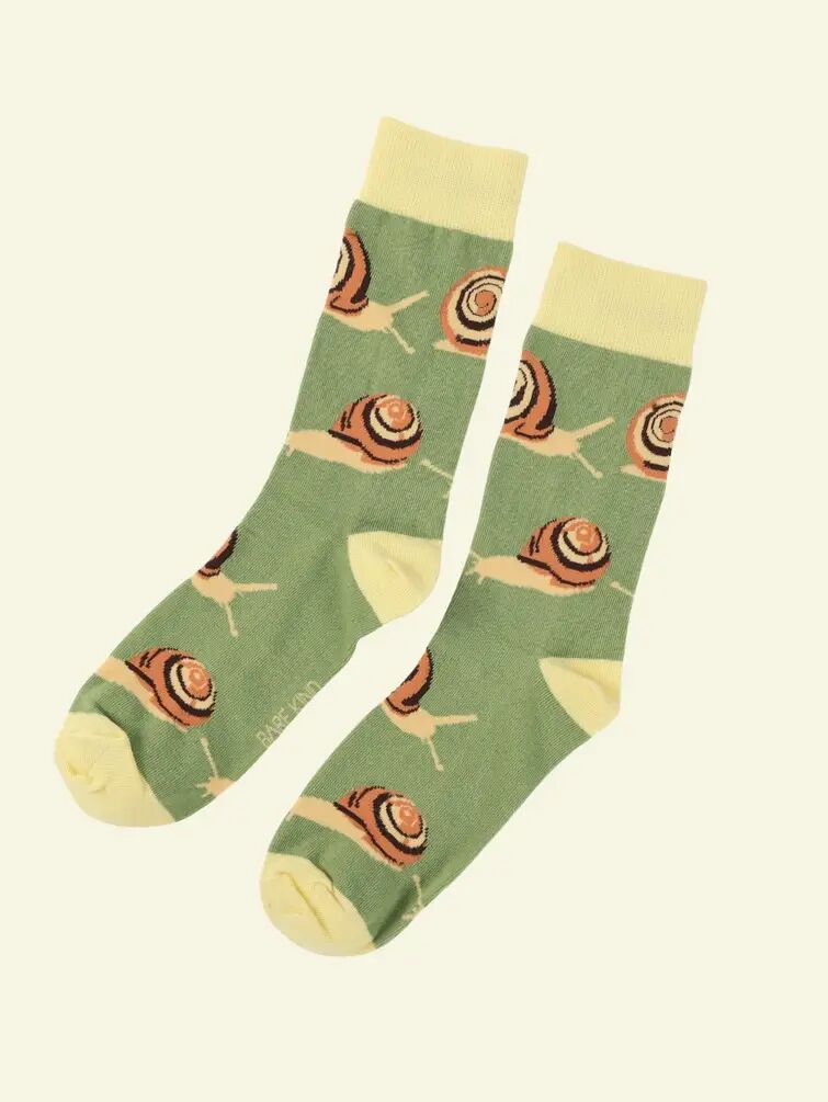 Snail Socks | Bamboo Socks | Green Socks
