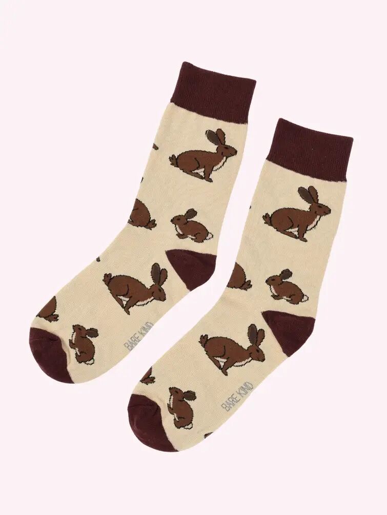 Hare Socks | Bamboo Socks | Cream Socks