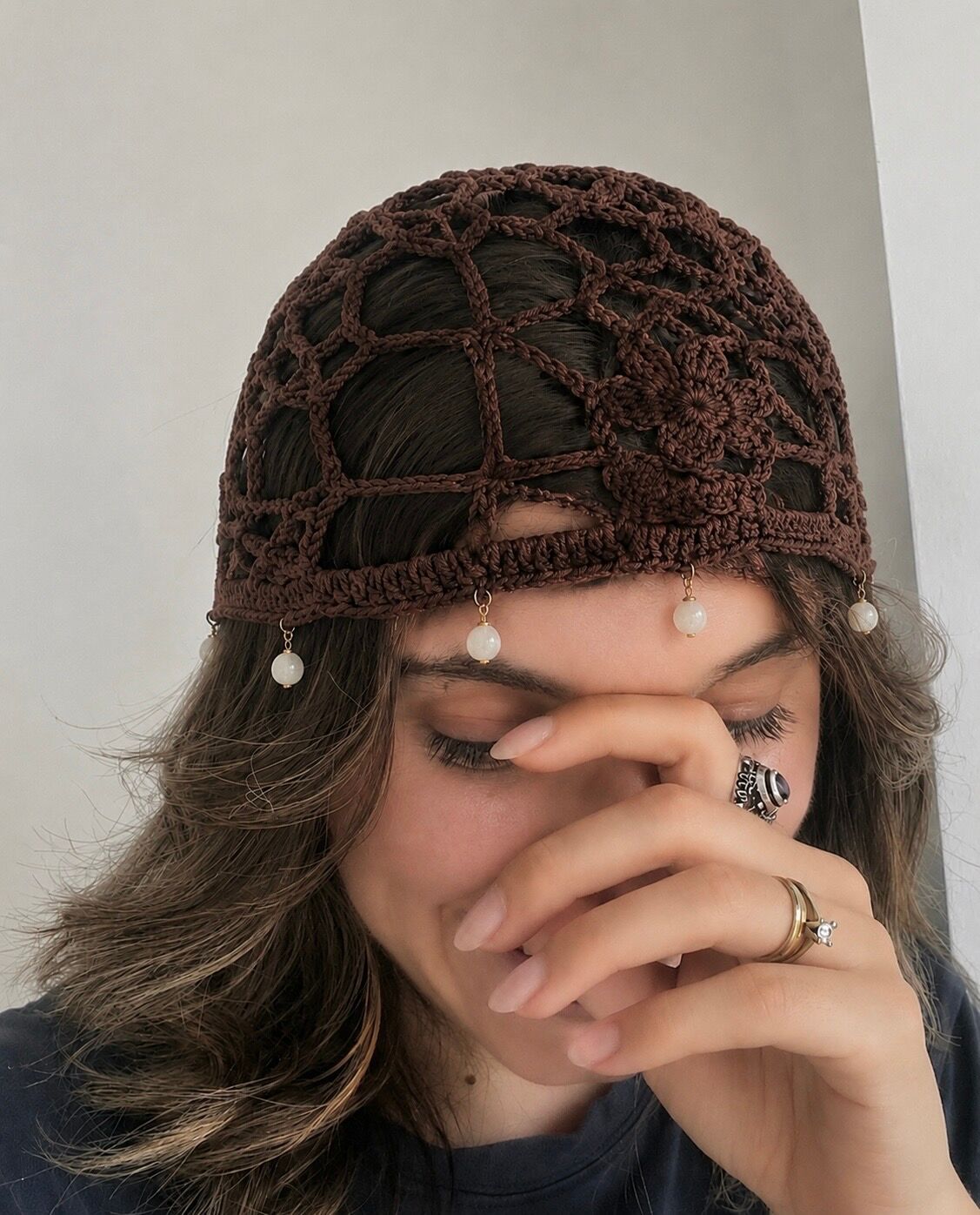 Bonnet crochet en coton MJ500HS