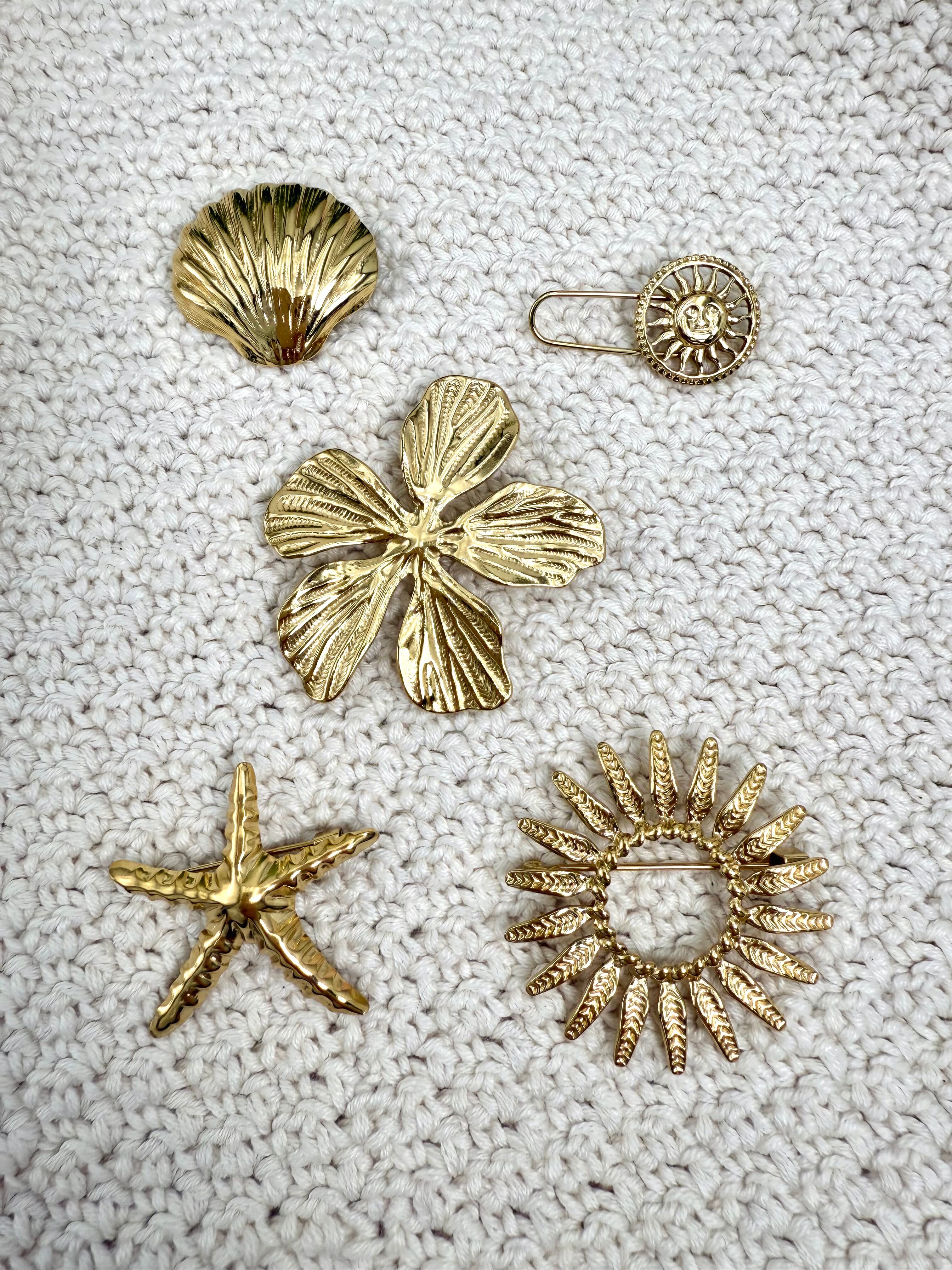 Set de 5 broches en acier inoxydable sans présentoir SET315