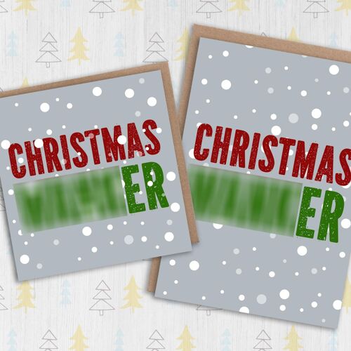 Swear word Christmas card: Christmas wanker