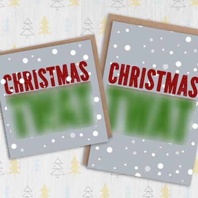 Parolaccia Cartolina di Natale: coglione di Natale