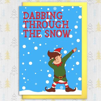 Carte de Noël : Tamponner dans la neige 3