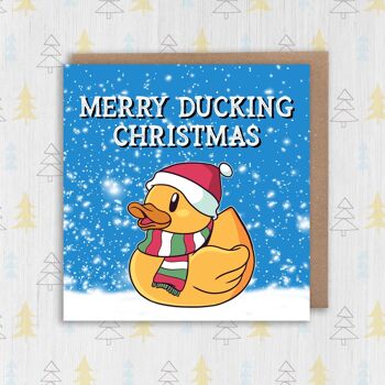 Carte de Noël canard : Merry Ducking Christmas 2